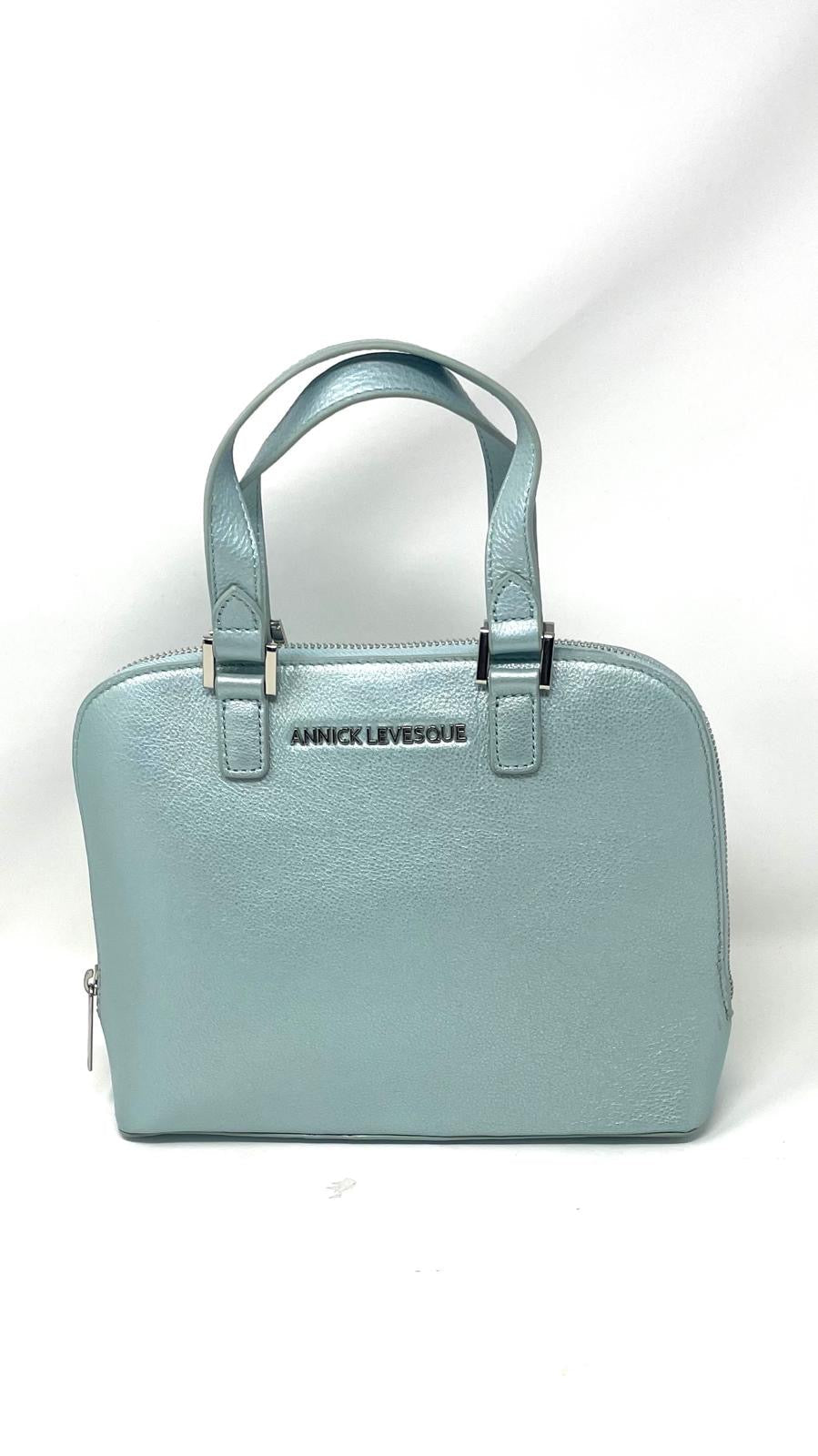 Sky Blue Leather Handbag, Justine