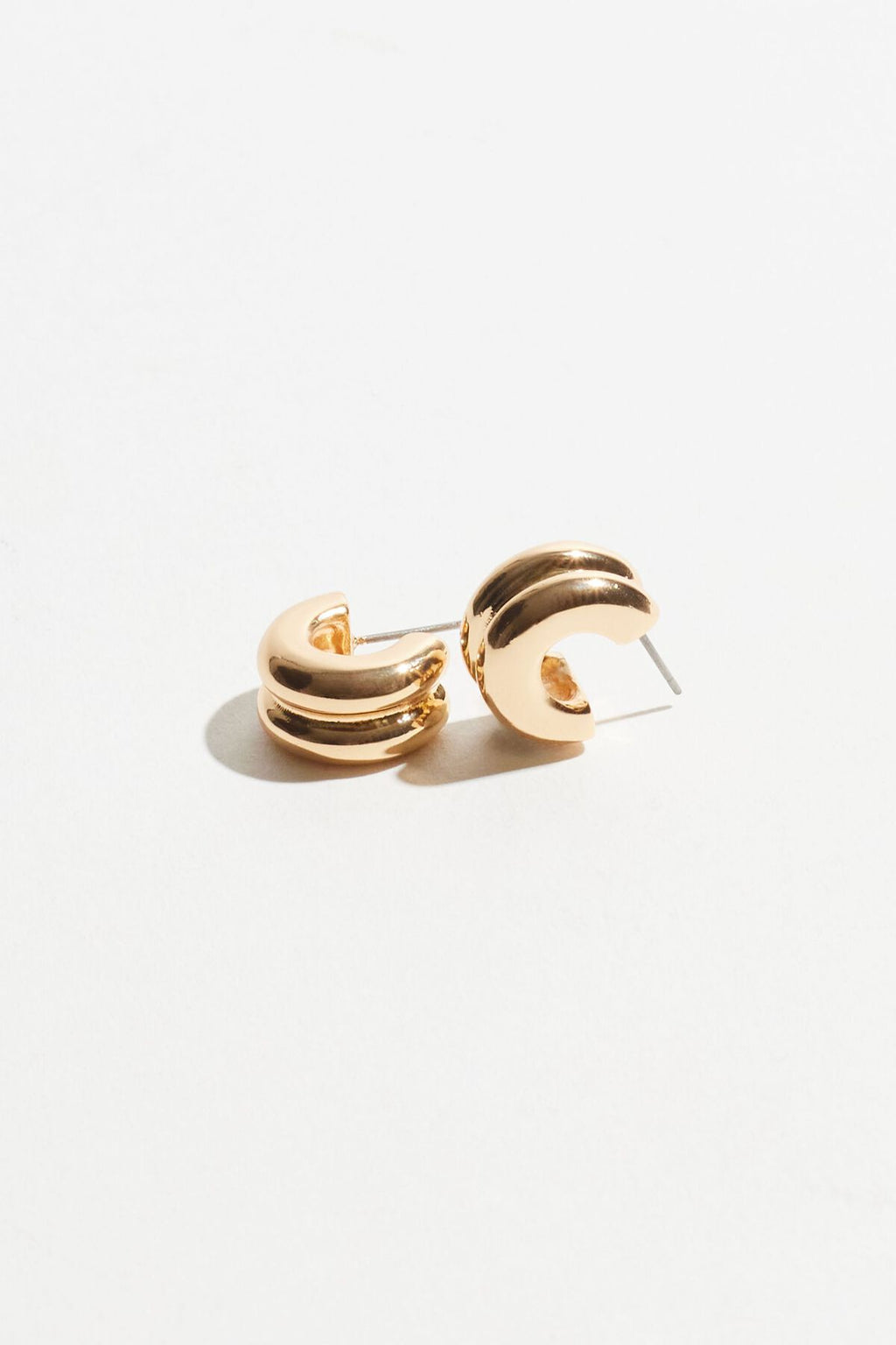 Boucles d'oreilles créoles doubles et potelées