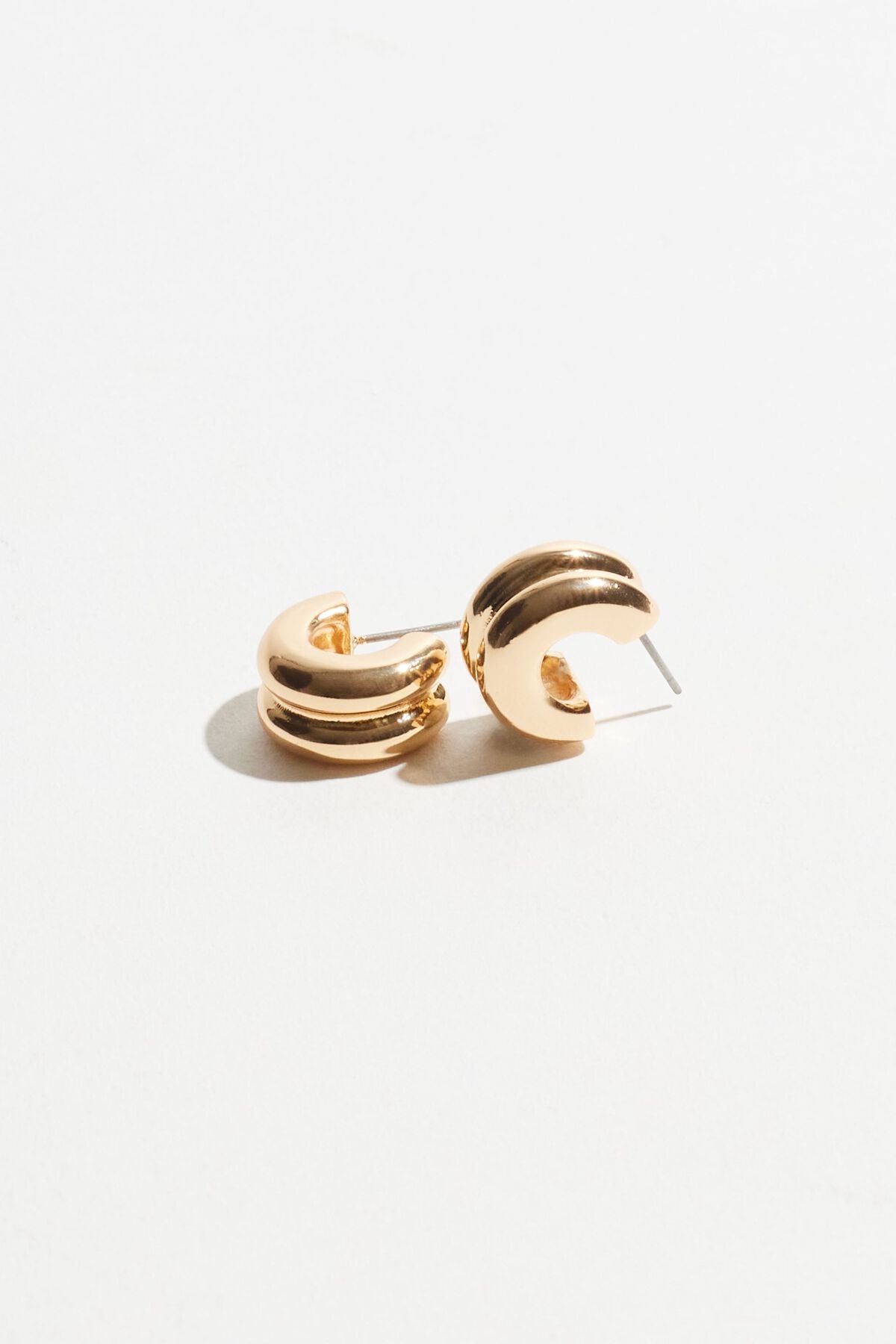 Boucles d'oreilles créoles doubles et potelées