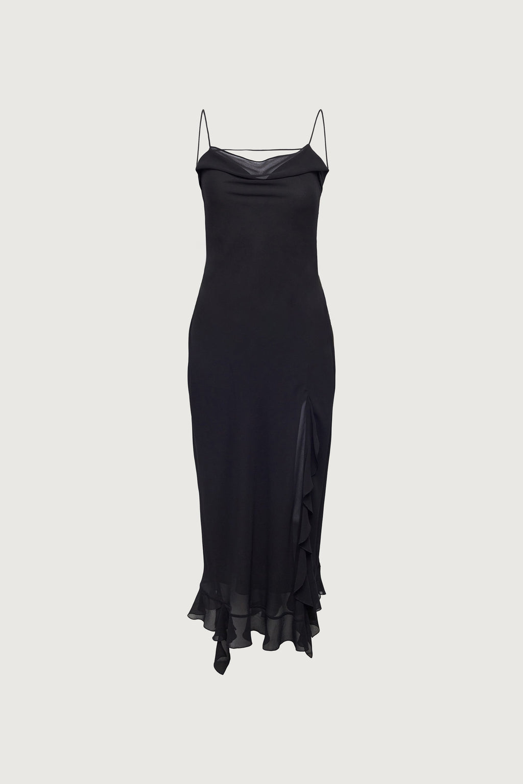 ROBE À BORDURES À VOLANTS