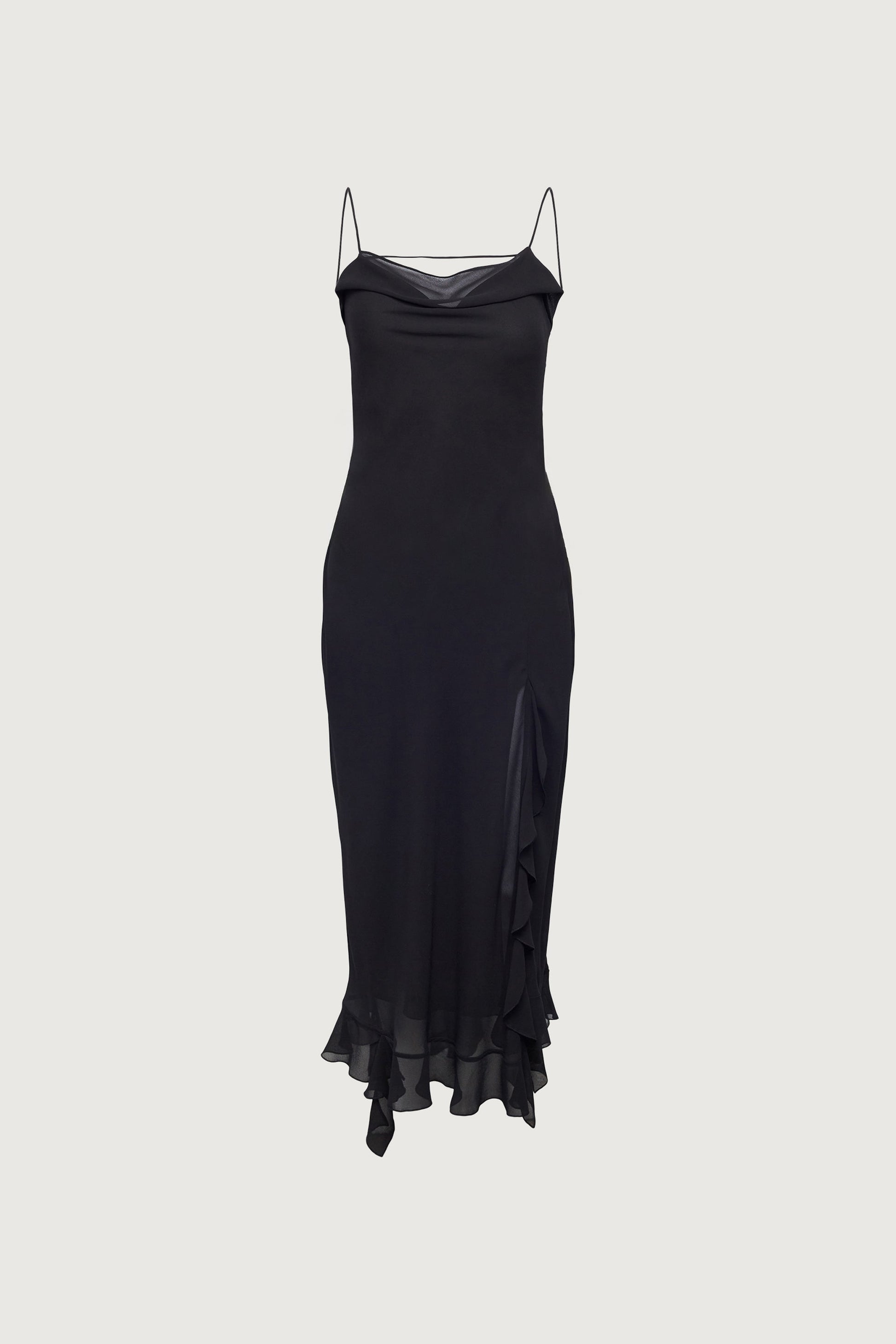 ROBE À BORDURES À VOLANTS