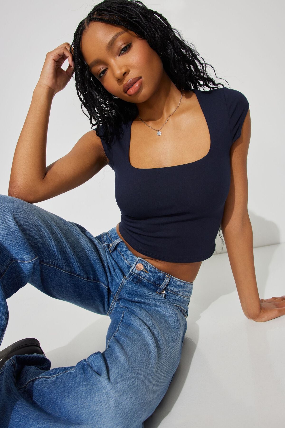 Portia Square Neckline Tee