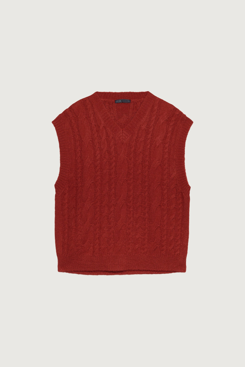 Gilet pull en maille torsadée