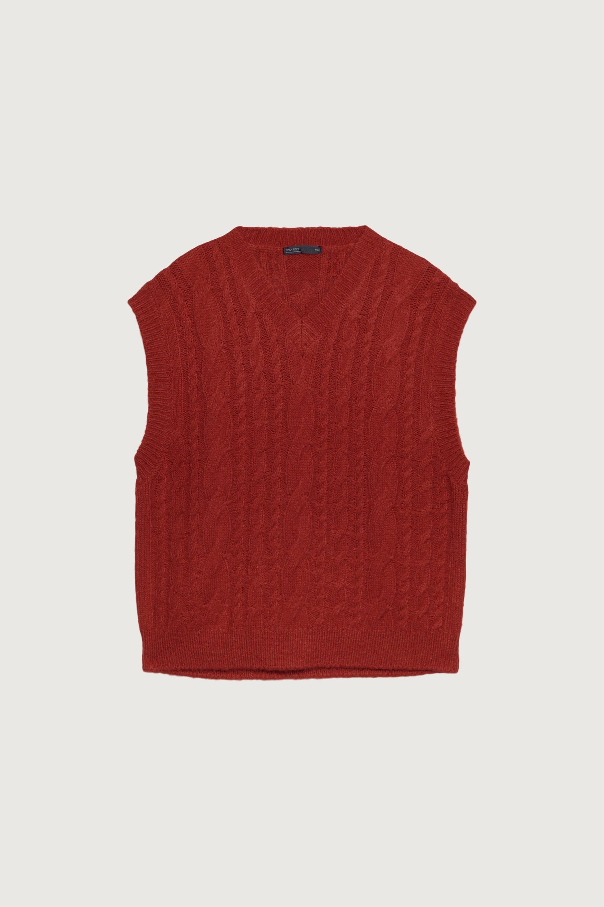 Gilet pull en maille torsadée