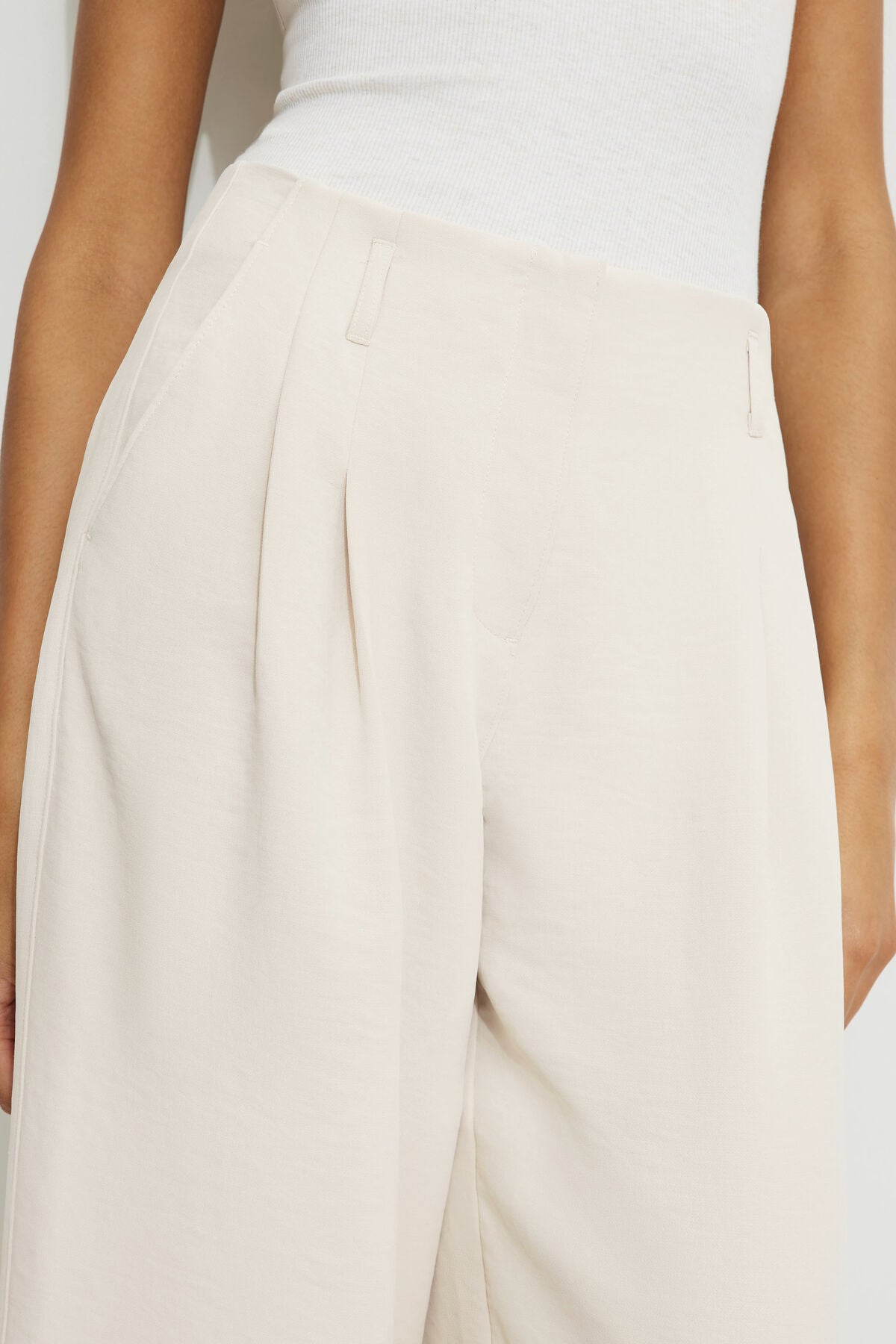 Pantalon large taille mi-haute Jourdan