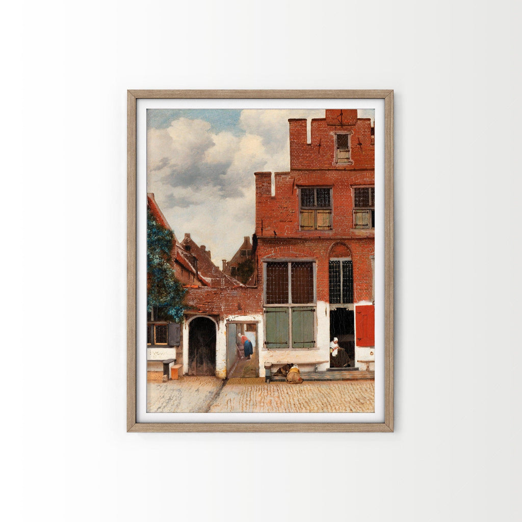 Johannes Vermeer The Little Street Art Print – Dutch Golden Age Wall Art