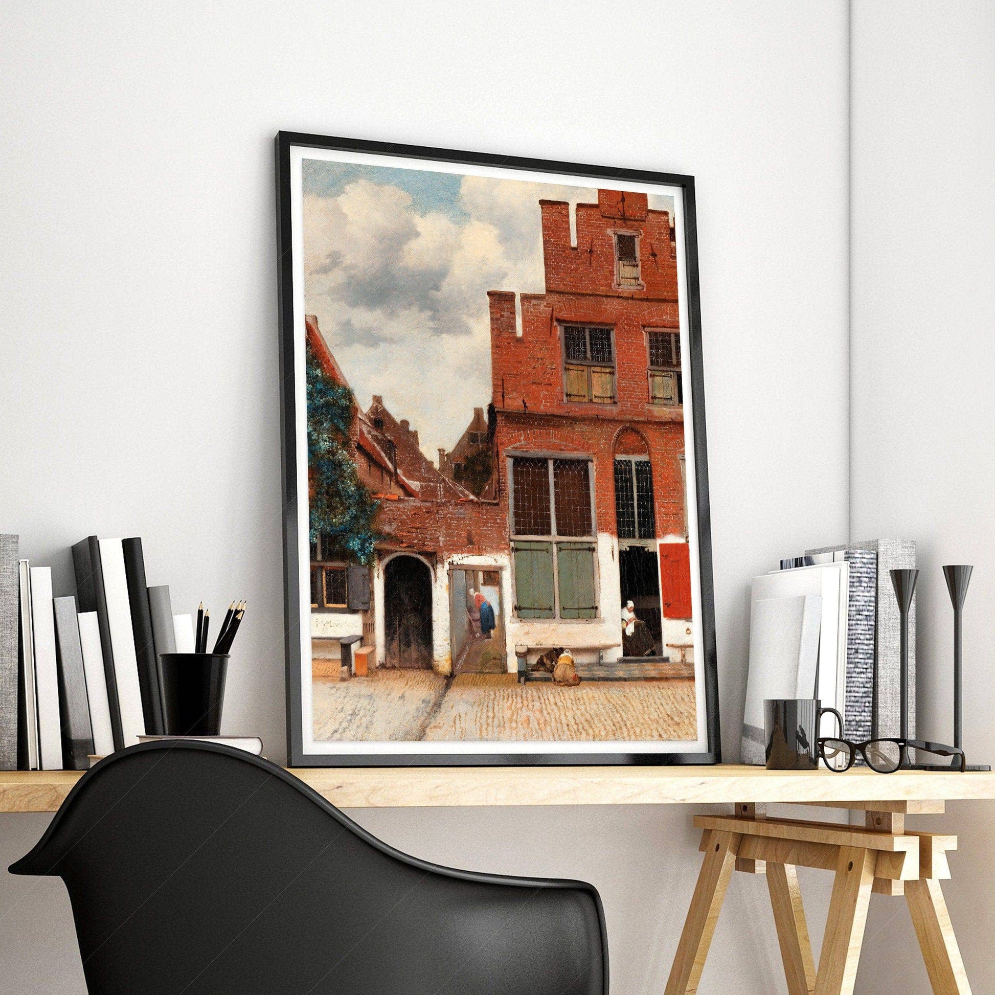 Johannes Vermeer The Little Street Art Print – Dutch Golden Age Wall Art