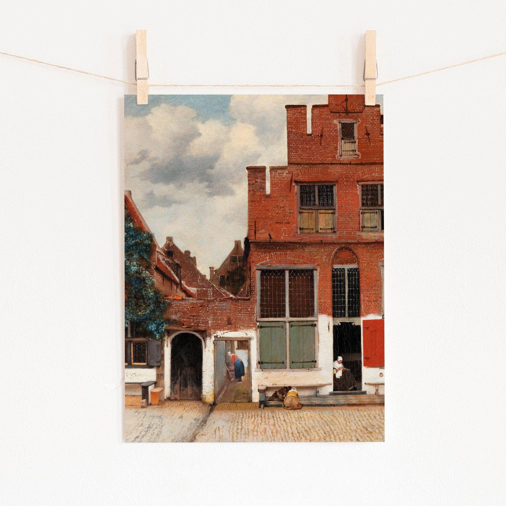 Johannes Vermeer The Little Street Art Print – Dutch Golden Age Wall Art