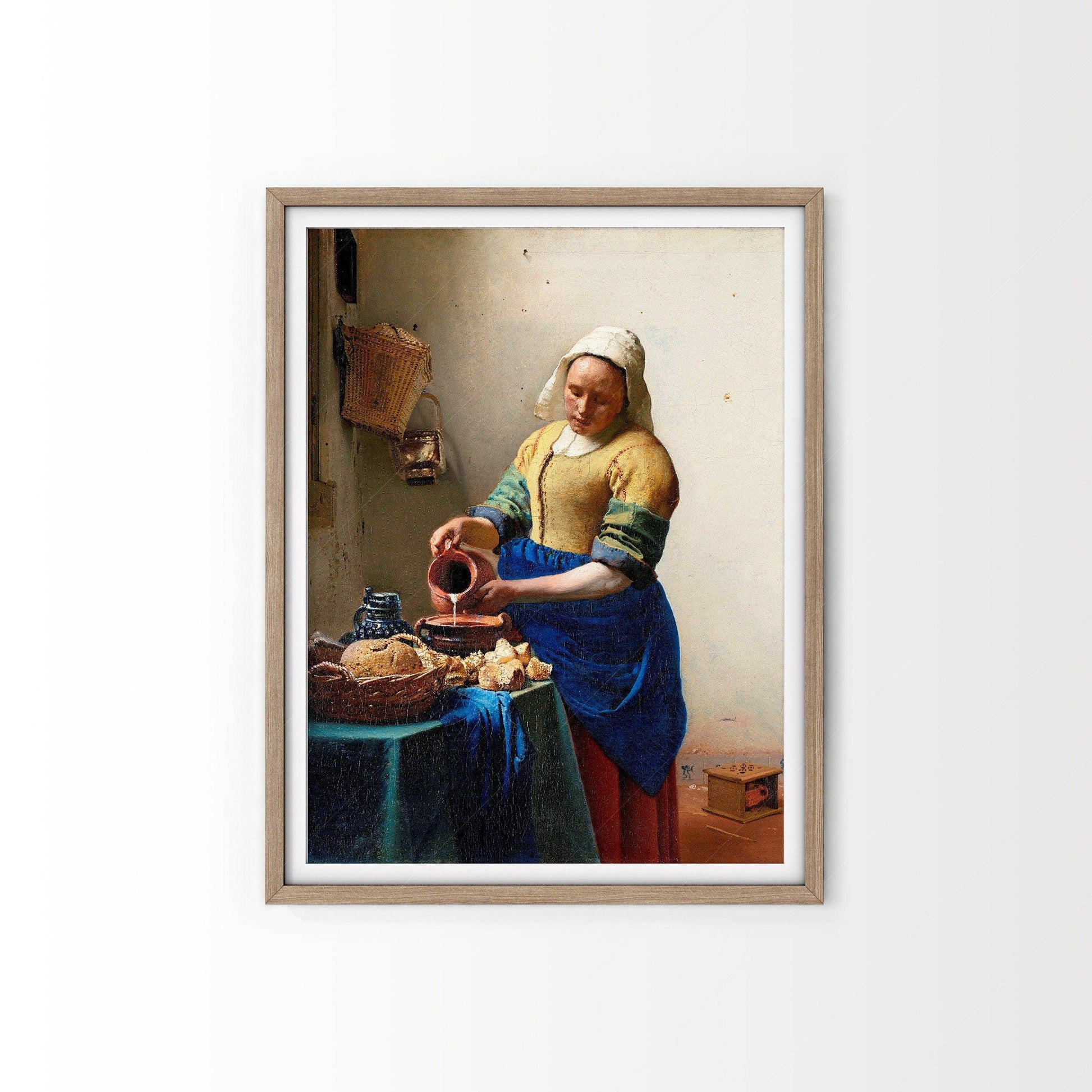 Johannes Vermeer The Milkmaid Art Print – Dutch Golden Age Wall Decor