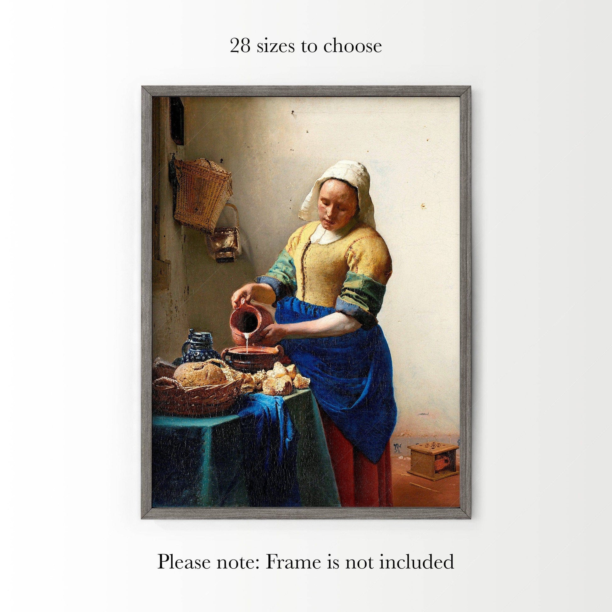Johannes Vermeer The Milkmaid Art Print – Dutch Golden Age Wall Decor