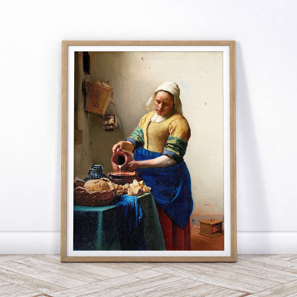 Johannes Vermeer The Milkmaid Art Print – Dutch Golden Age Wall Decor