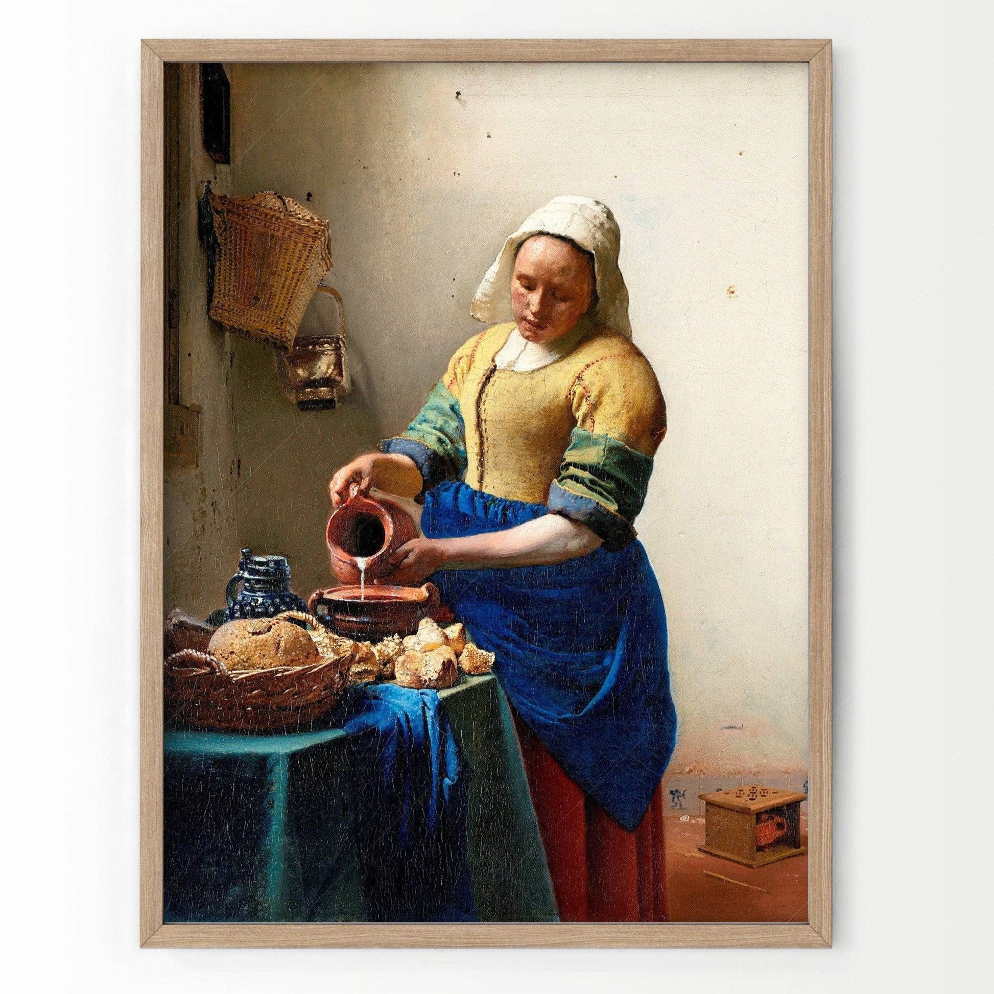 Johannes Vermeer The Milkmaid Art Print – Dutch Golden Age Wall Decor