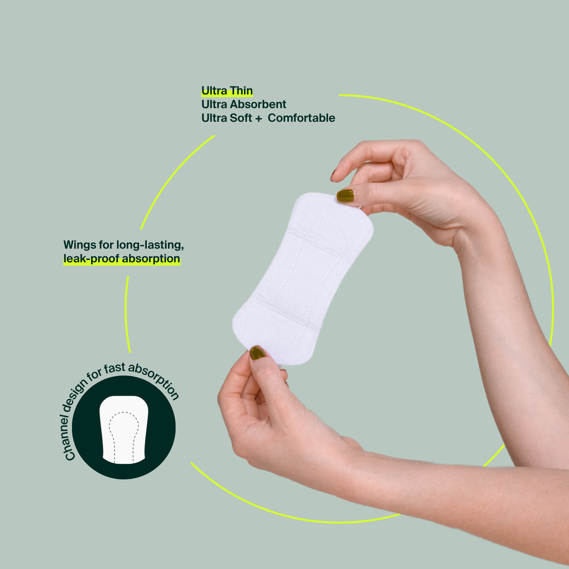 Lot de 80 protège-slips 100 % coton biologique - Sachet refermable