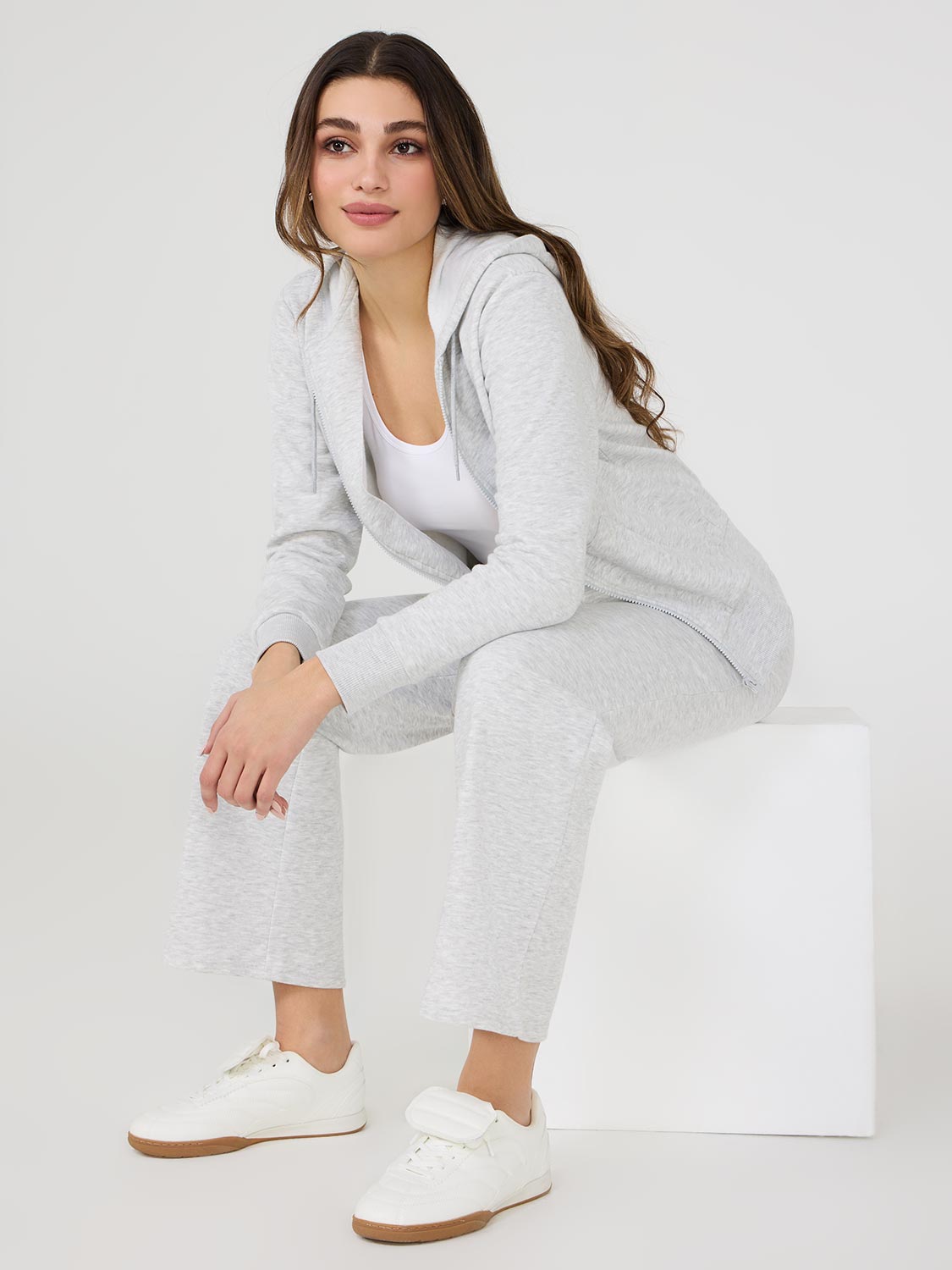 Sweat à capuche en polaire entièrement zippé
