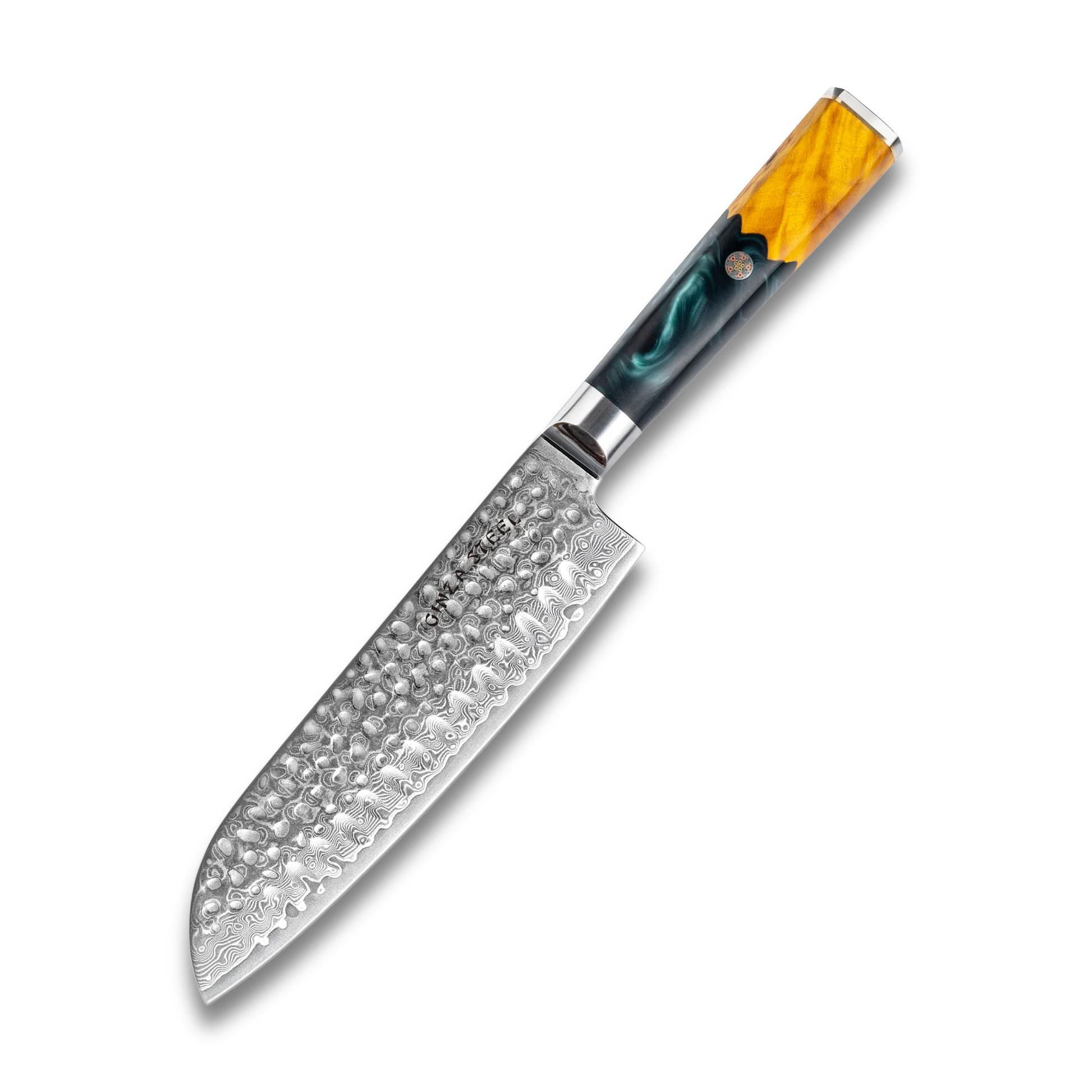 Kaze Katana – 7-Inch Santoku Knife, Damascus VG10 Steel, 67 Layers