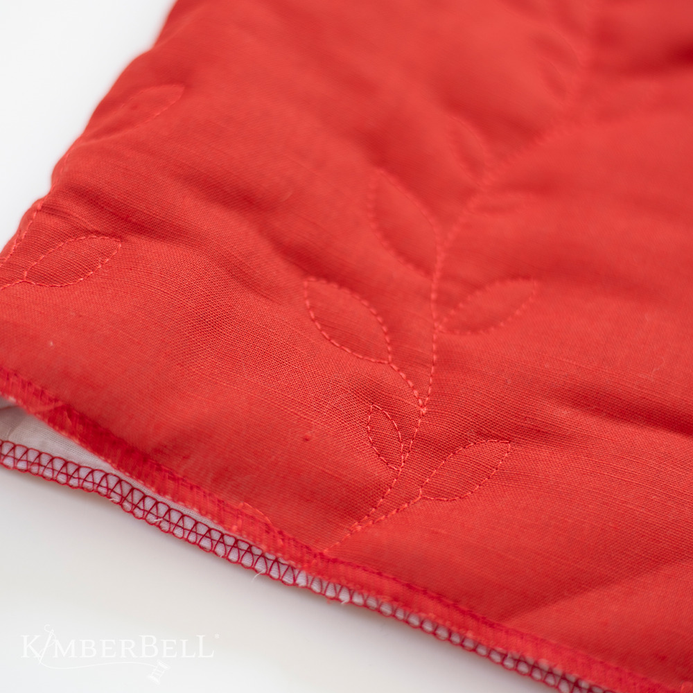 Housse de coussin matelassée Kimberbell, lin rouille