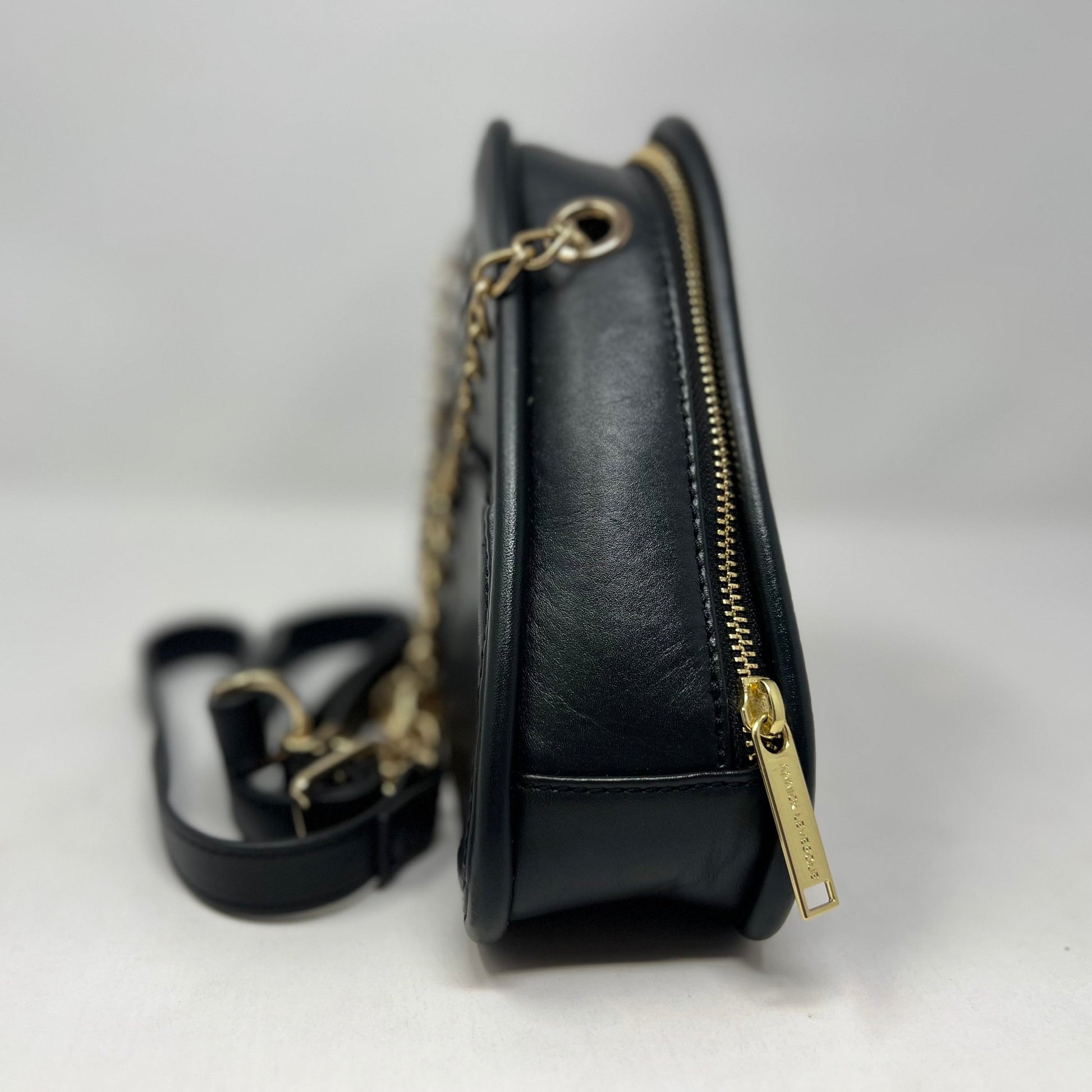 Triangle Shaped Evening Bag, Black, Kiana