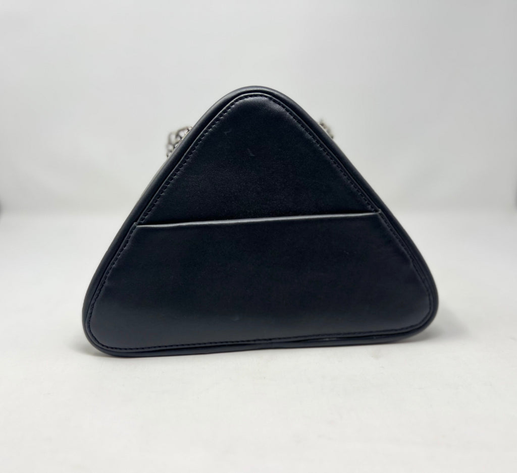 Triangle Shaped Evening Bag, Black, Kiana