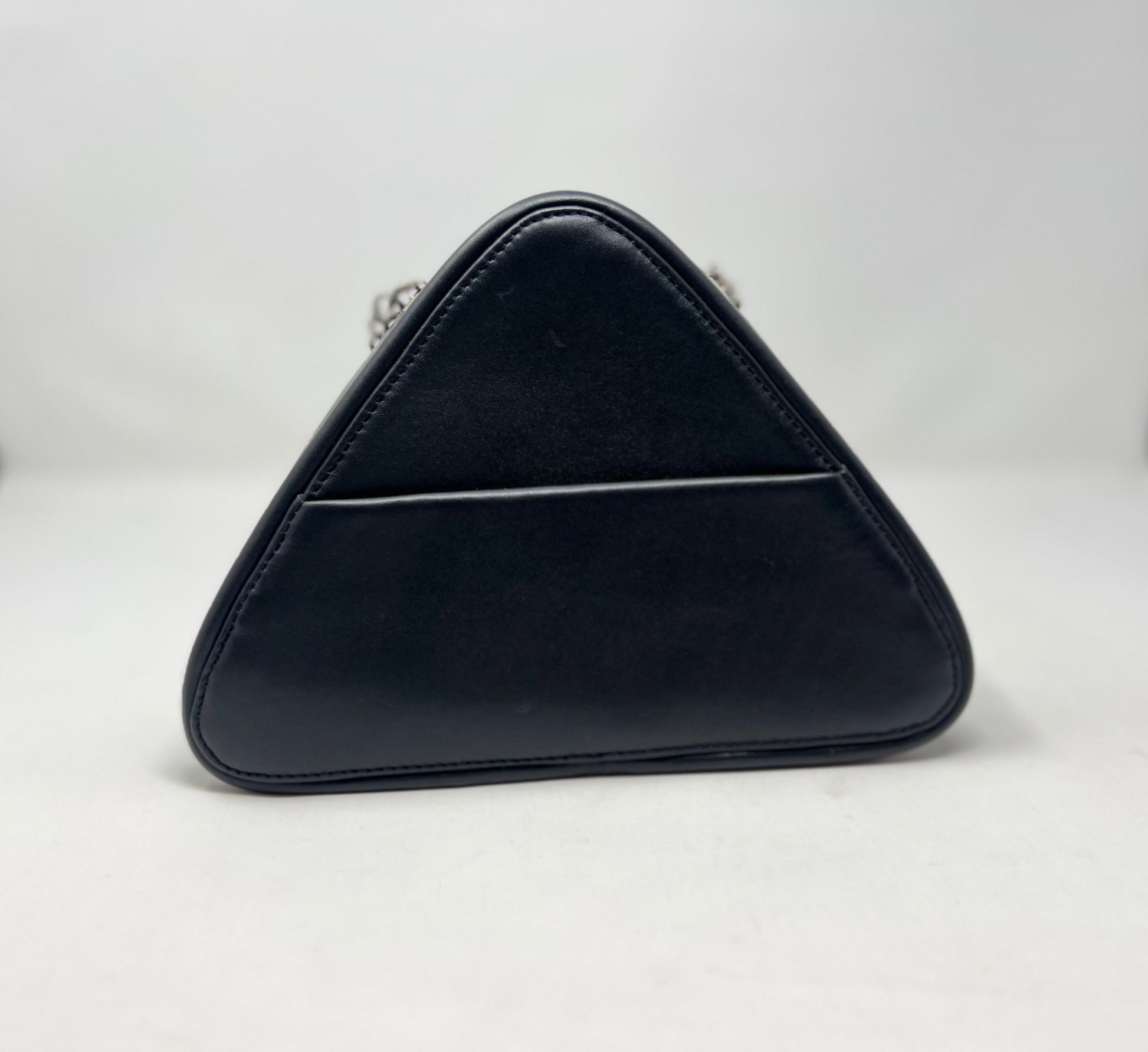 Triangle Shaped Evening Bag, Black, Kiana