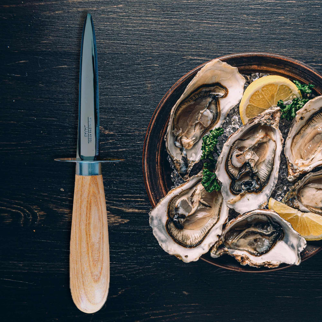Ginza Steel | Oyster Knife Stainless Steel Wood handle