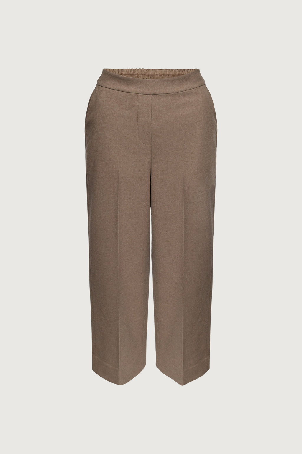 PANTALON COURT À TAILLE DEMI-ÉLASTIQUE