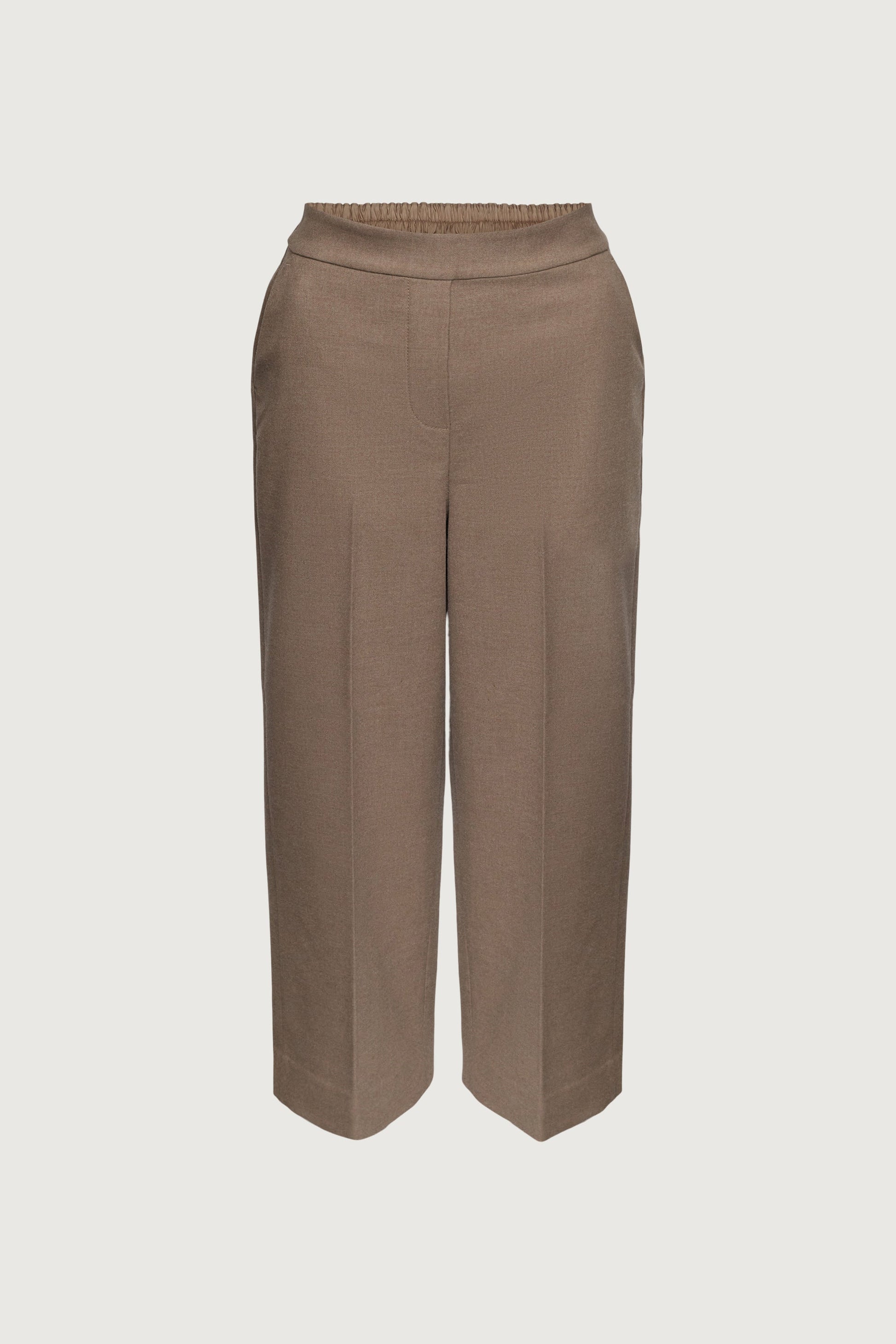 PANTALON COURT À TAILLE DEMI-ÉLASTIQUE