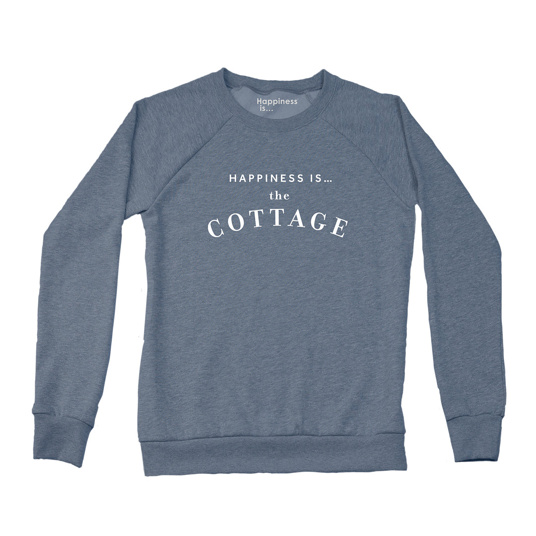Women's Cottage Crew Sweatshirt, Heather Navy