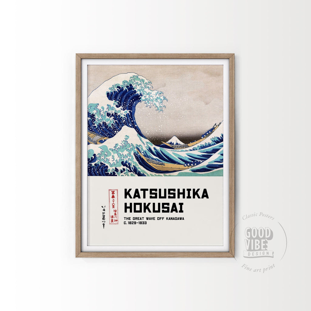 Katsushika Hokusai The Great Wave off Kanagawa Print – Japanese Art Poster