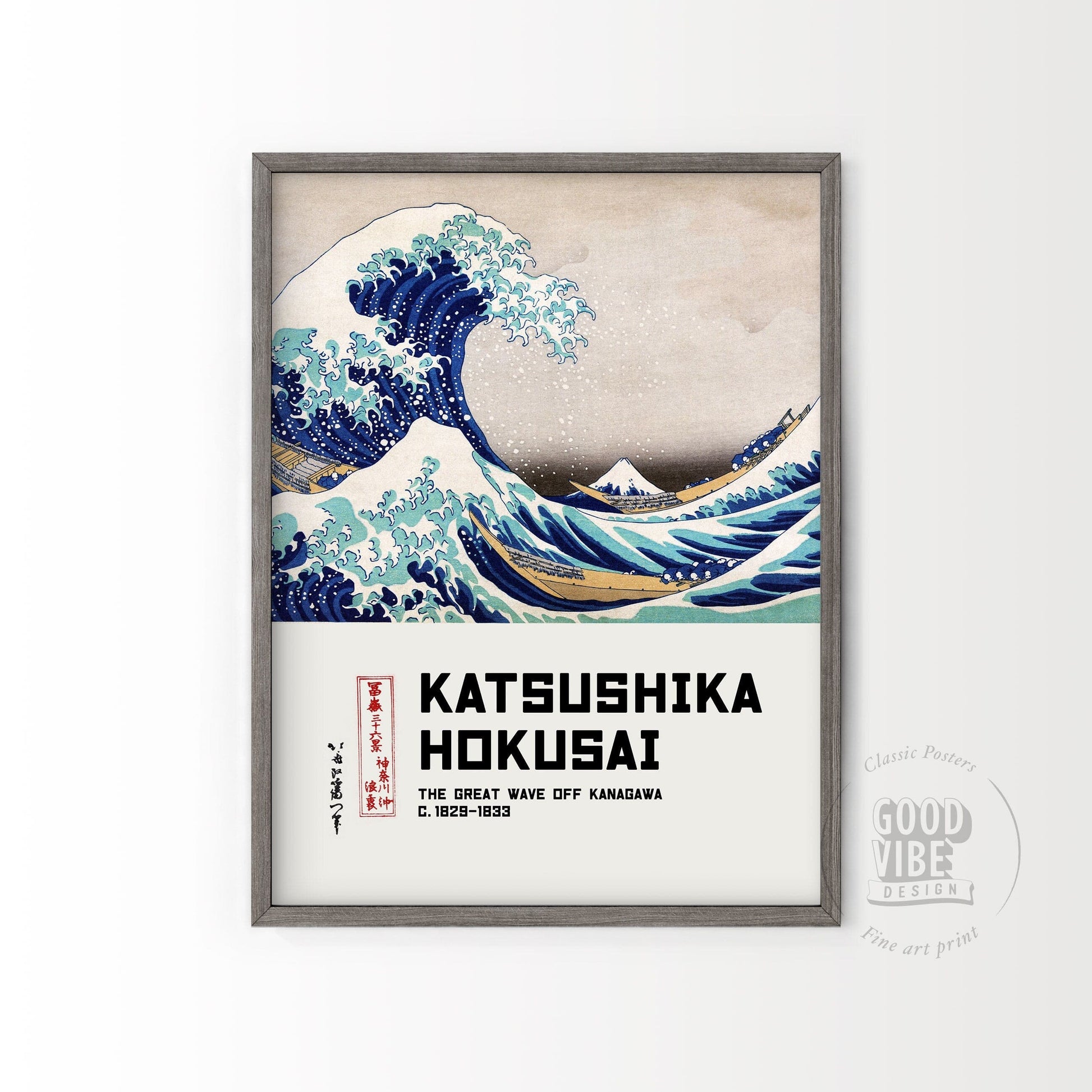 Katsushika Hokusai The Great Wave off Kanagawa Print – Japanese Art Poster