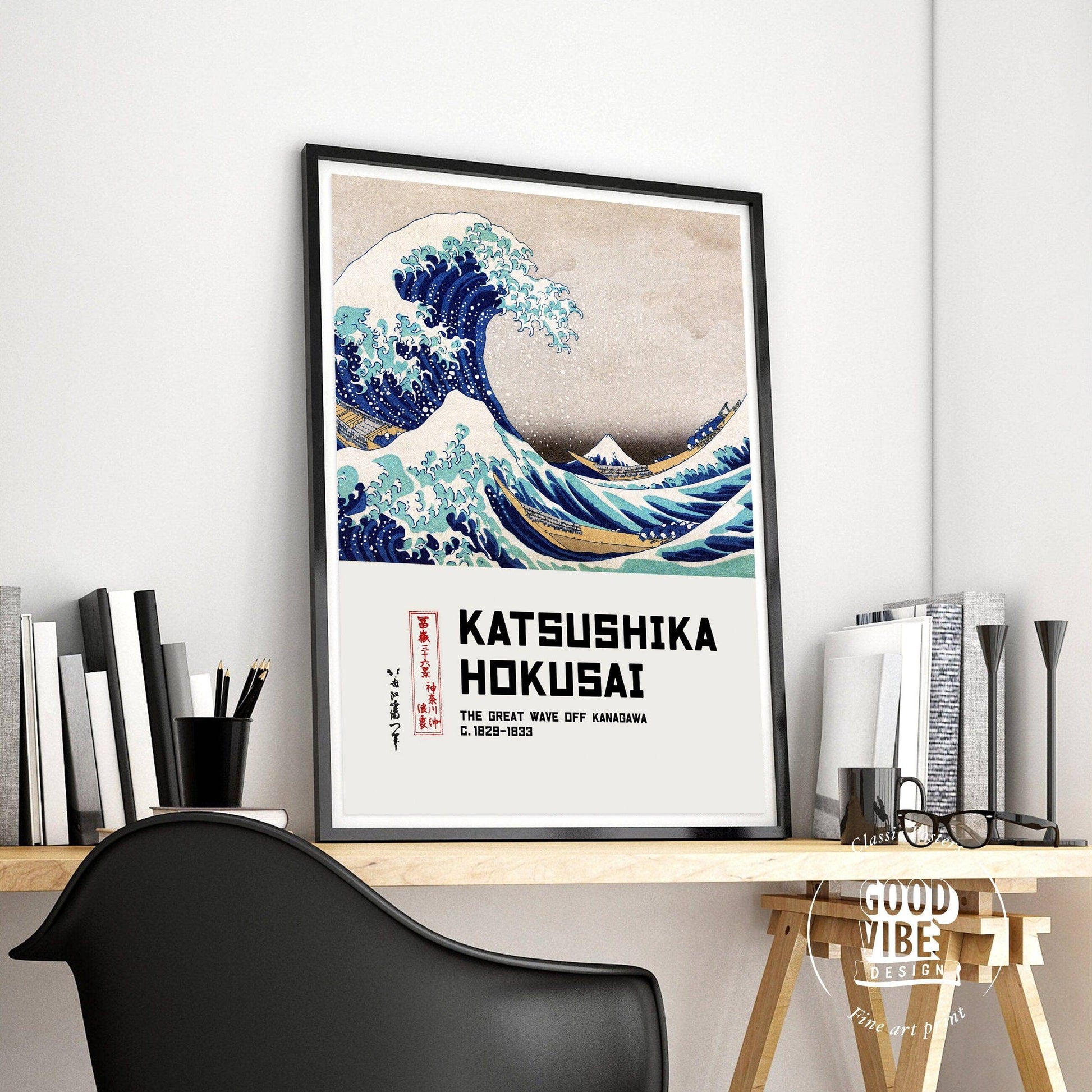 Katsushika Hokusai The Great Wave off Kanagawa Print – Japanese Art Poster