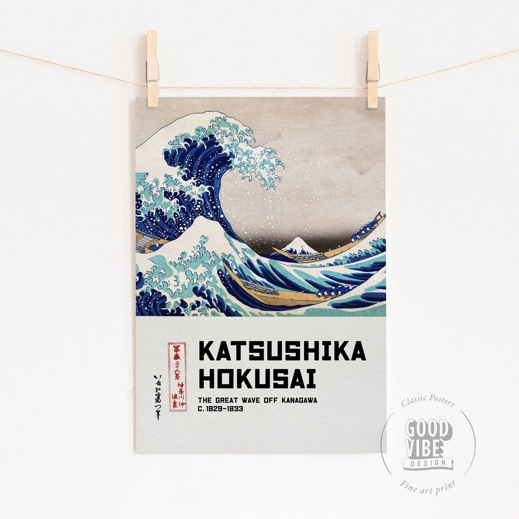 Katsushika Hokusai The Great Wave off Kanagawa Print – Japanese Art Poster