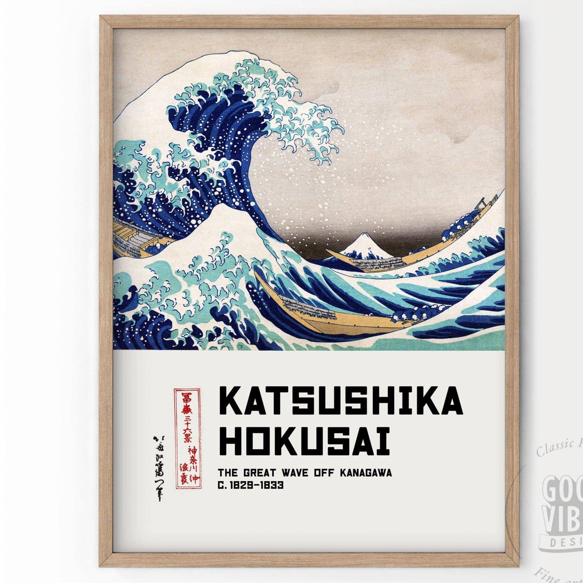 Katsushika Hokusai The Great Wave off Kanagawa Print – Japanese Art Poster