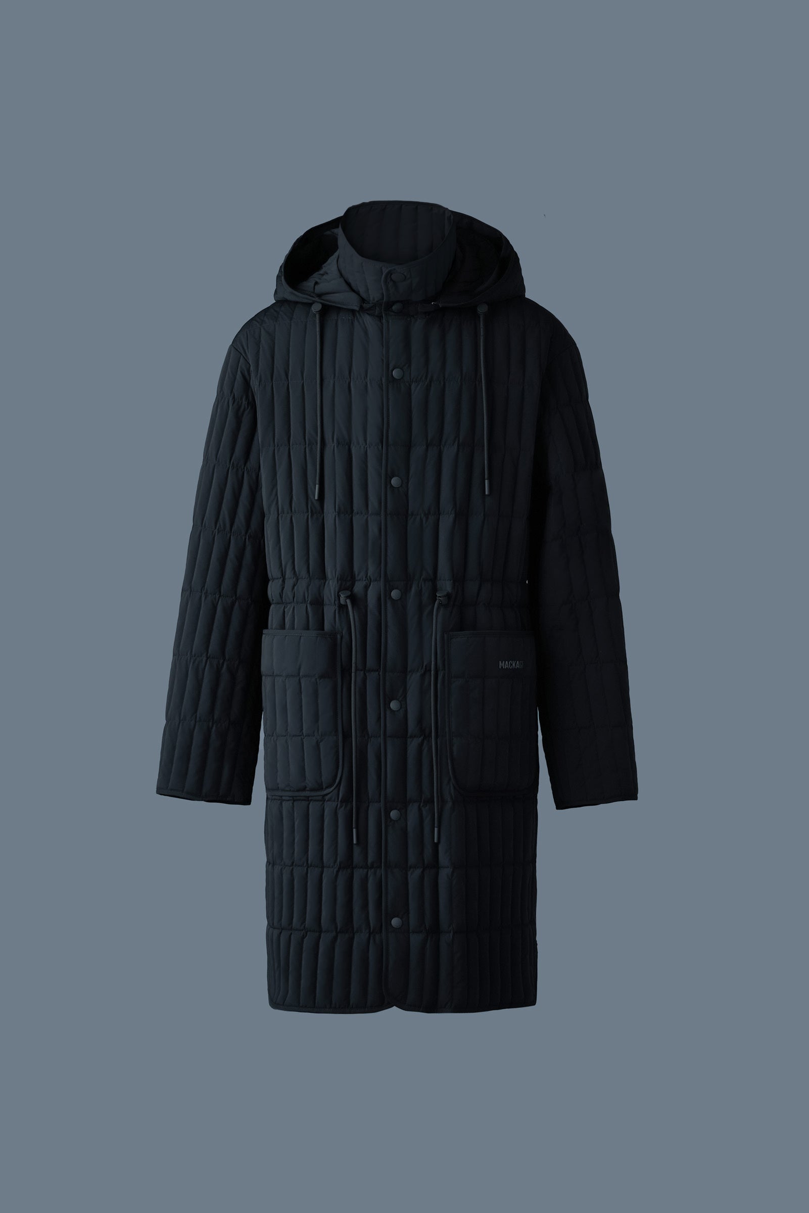 ASHER Light down vertical quilted coat