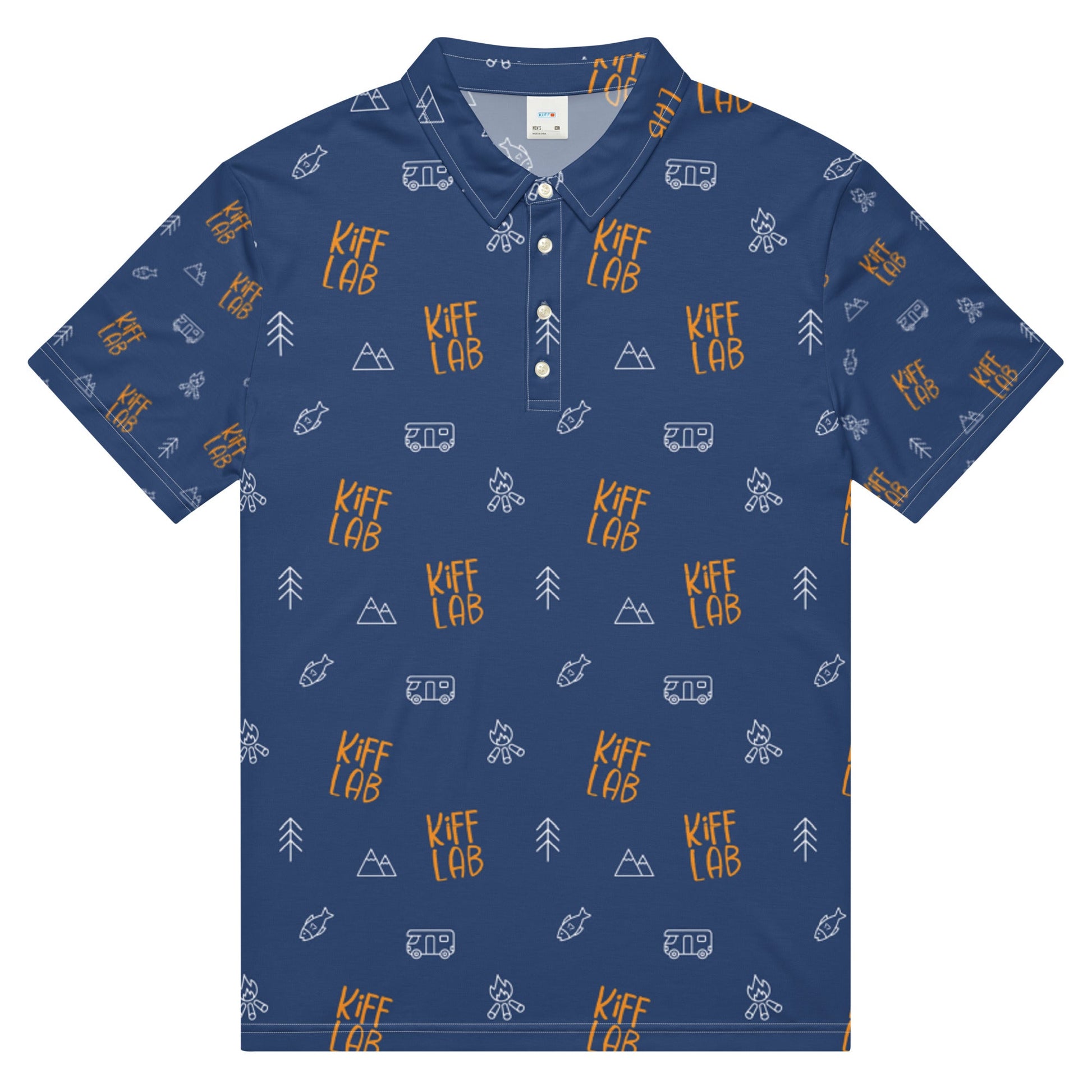 KiffLab Slim Fit Funky Golf Polo