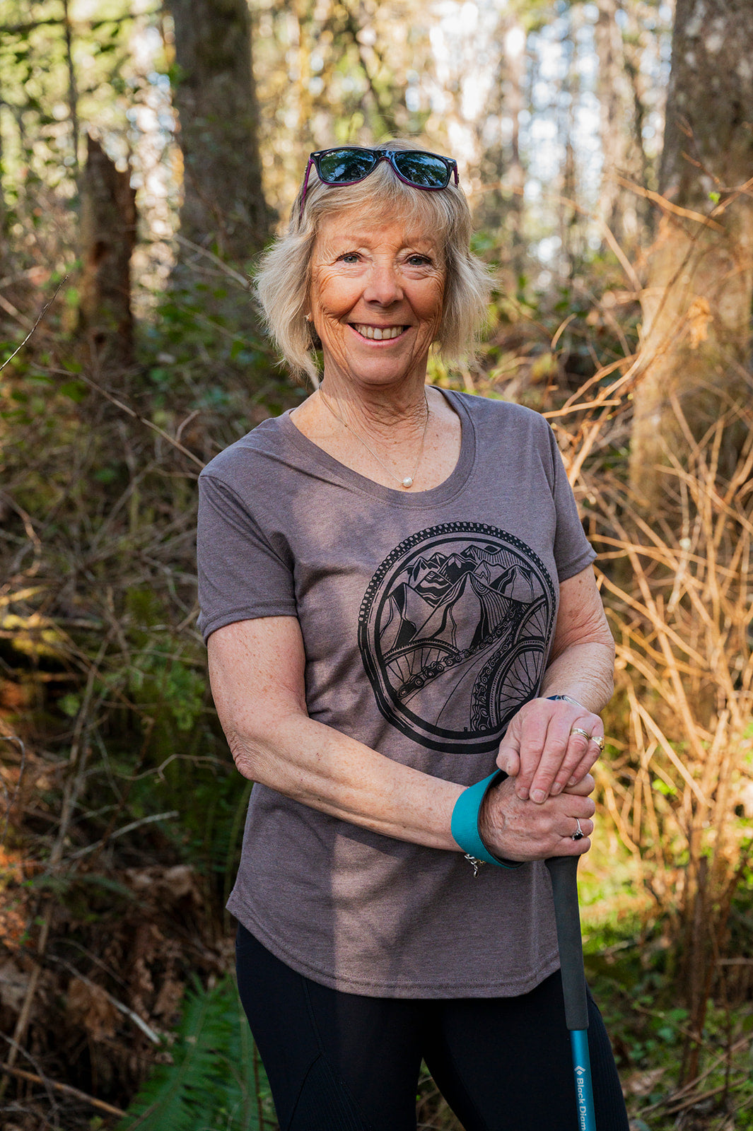 BIKE WORLD - T-shirt écologique pour femmes - Brun chiné
