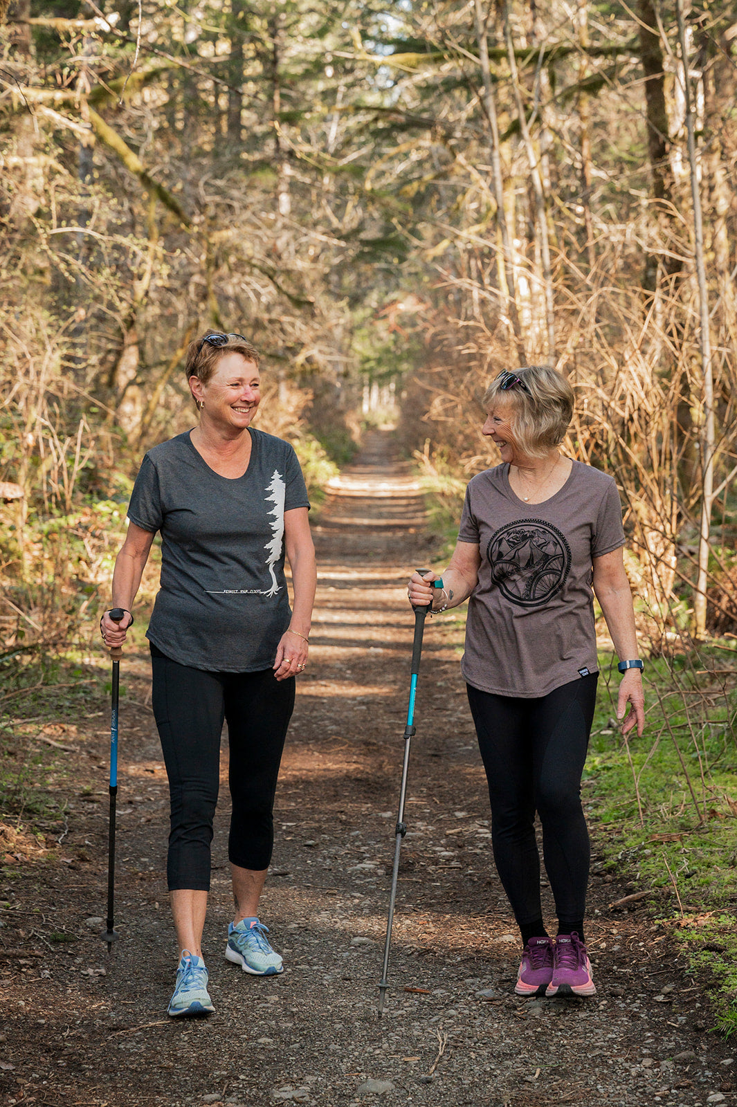BIKE WORLD - T-shirt écologique pour femmes - Brun chiné