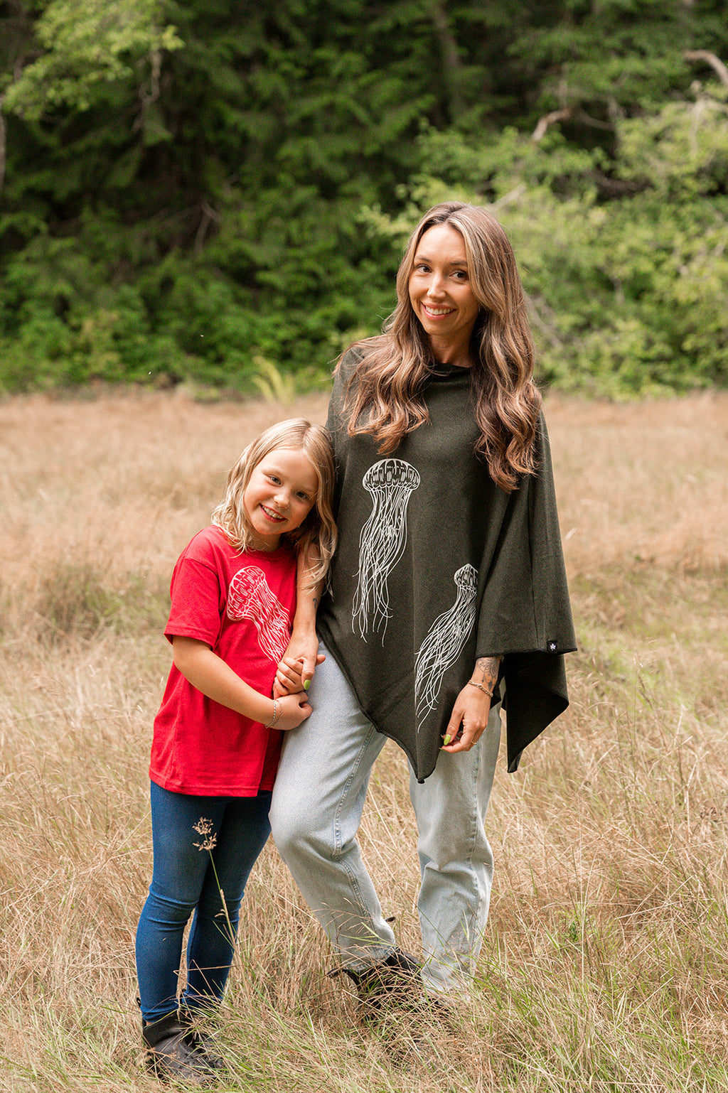 LITTLE JELLYFISH - Kids Organic Cotton Tee - Cardinal Red