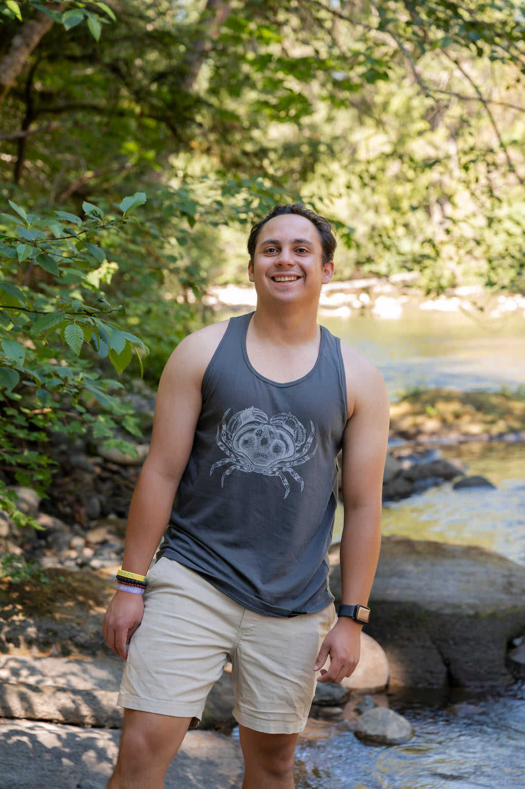 CRAB - 100% Organic Cotton Tank Top - Storm Grey