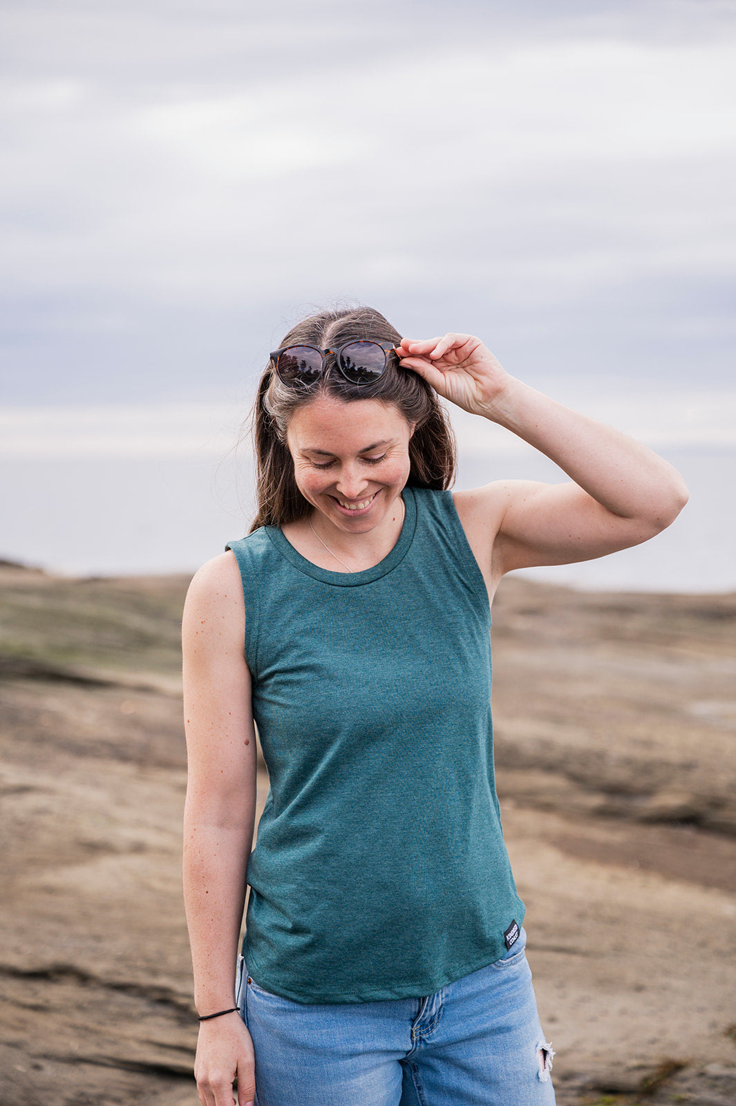 Women's Relaxed Tank - Blank Apparel - Green
