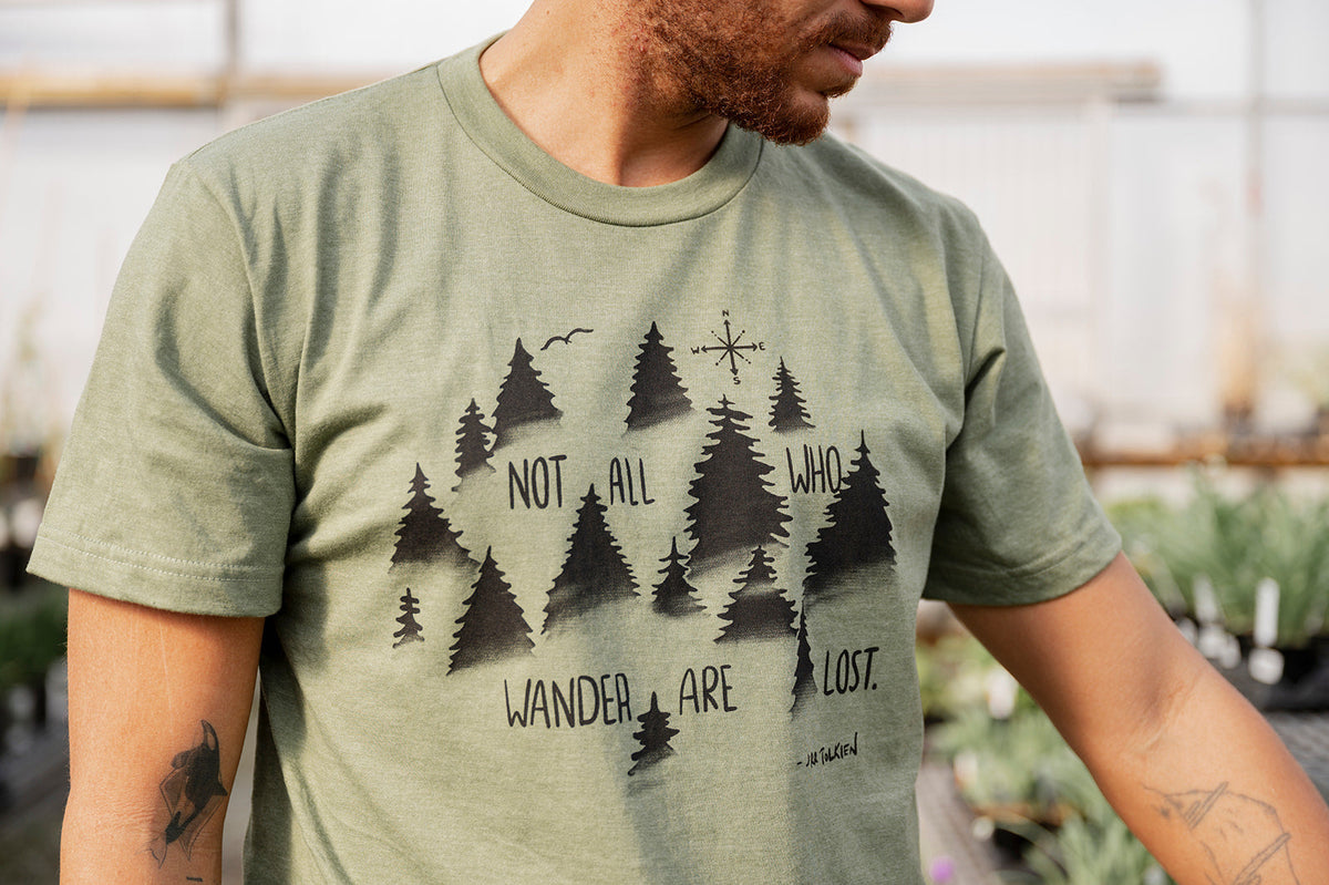 WANDER - T-shirt éco mixte - Vert armée chiné