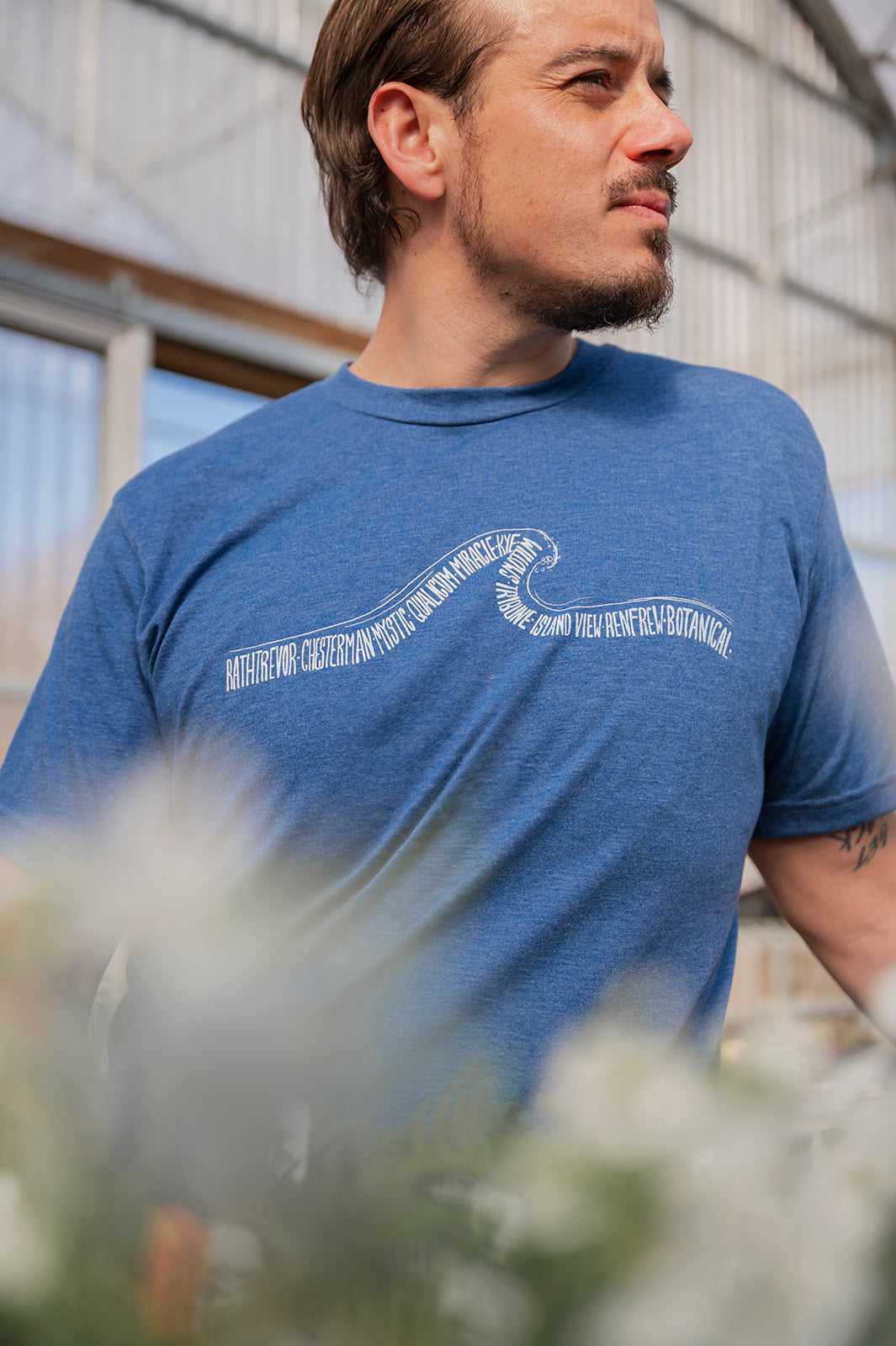 VAN ISLE WAVE - T-shirt éco unisexe - Bleu chiné