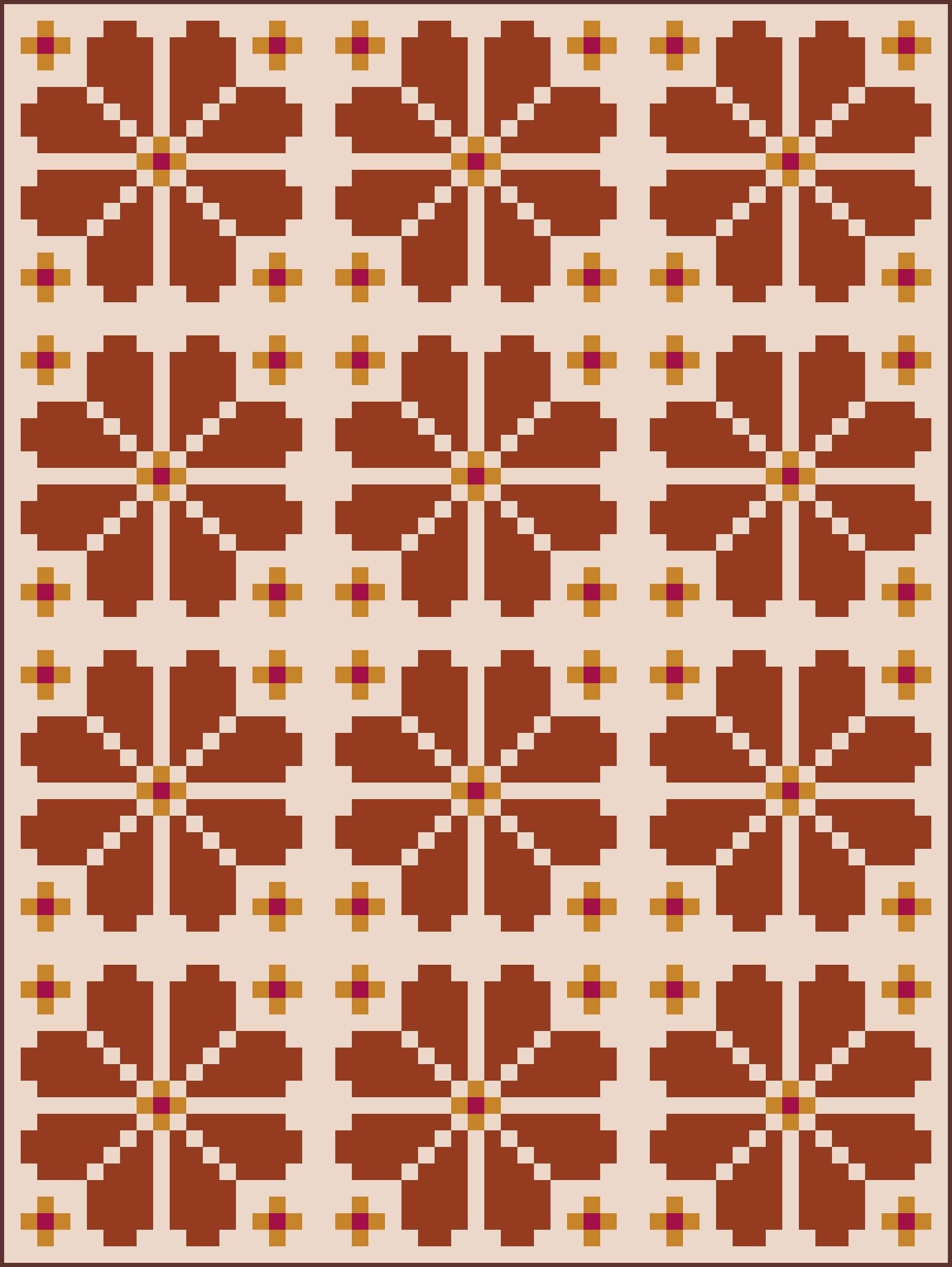 Knitted Blooms Quilt Kit - 4 Color Version