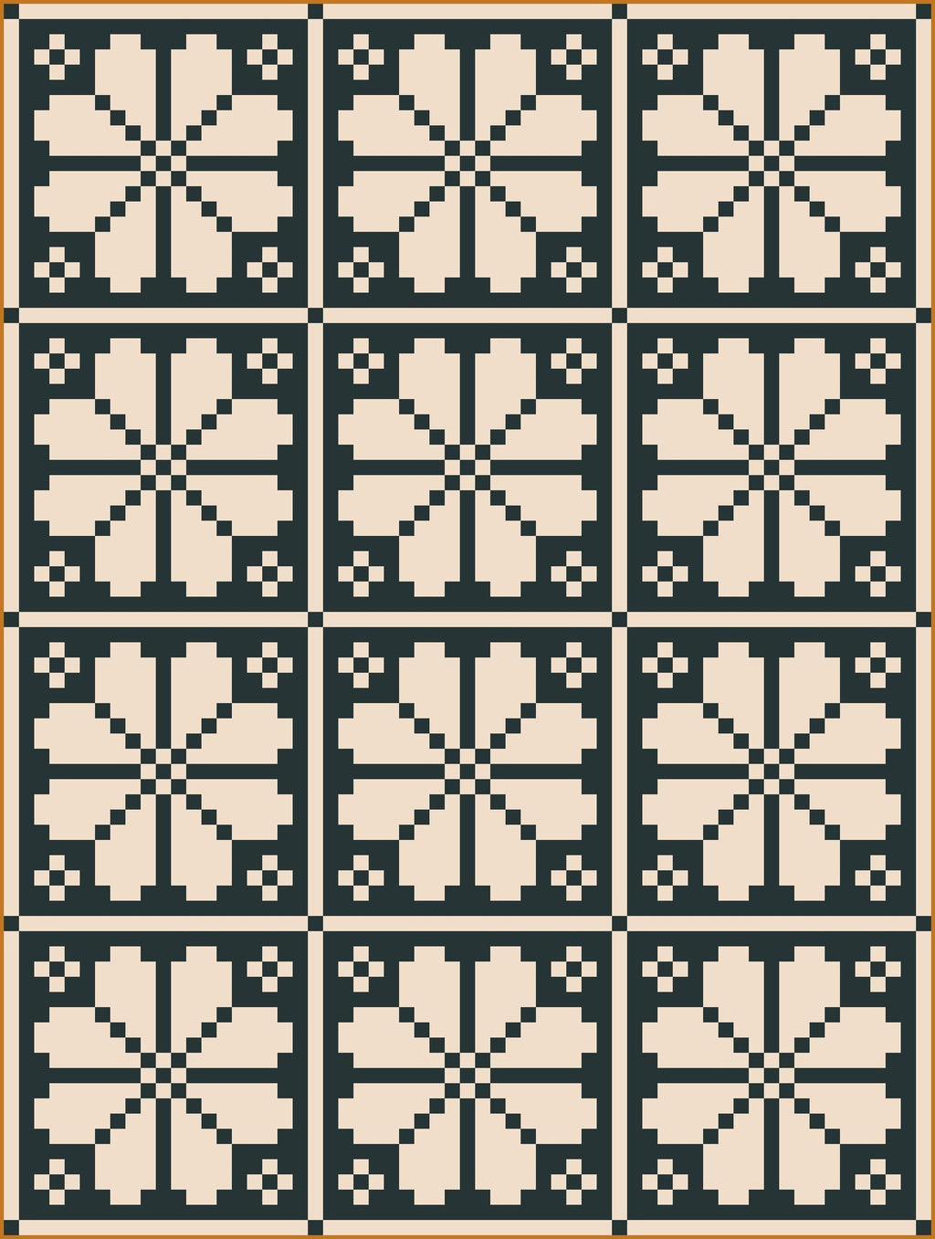 Knitted Blooms Quilt Kit - Pepper & Sand