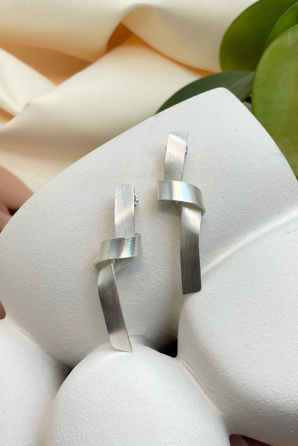 Collection Ruban - Boucles d'oreilles nouées