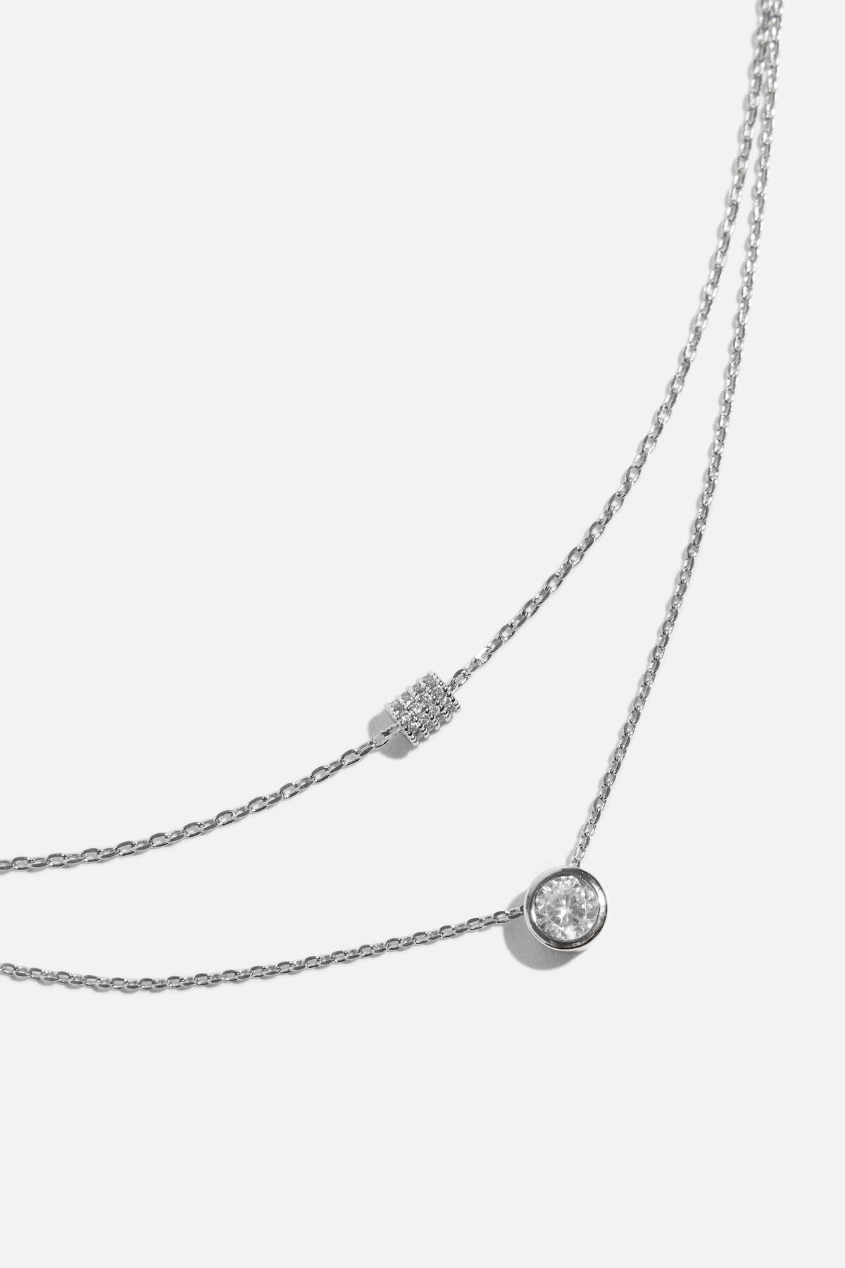 Lot de 2 mini colliers en rouleau de pierres précieuses