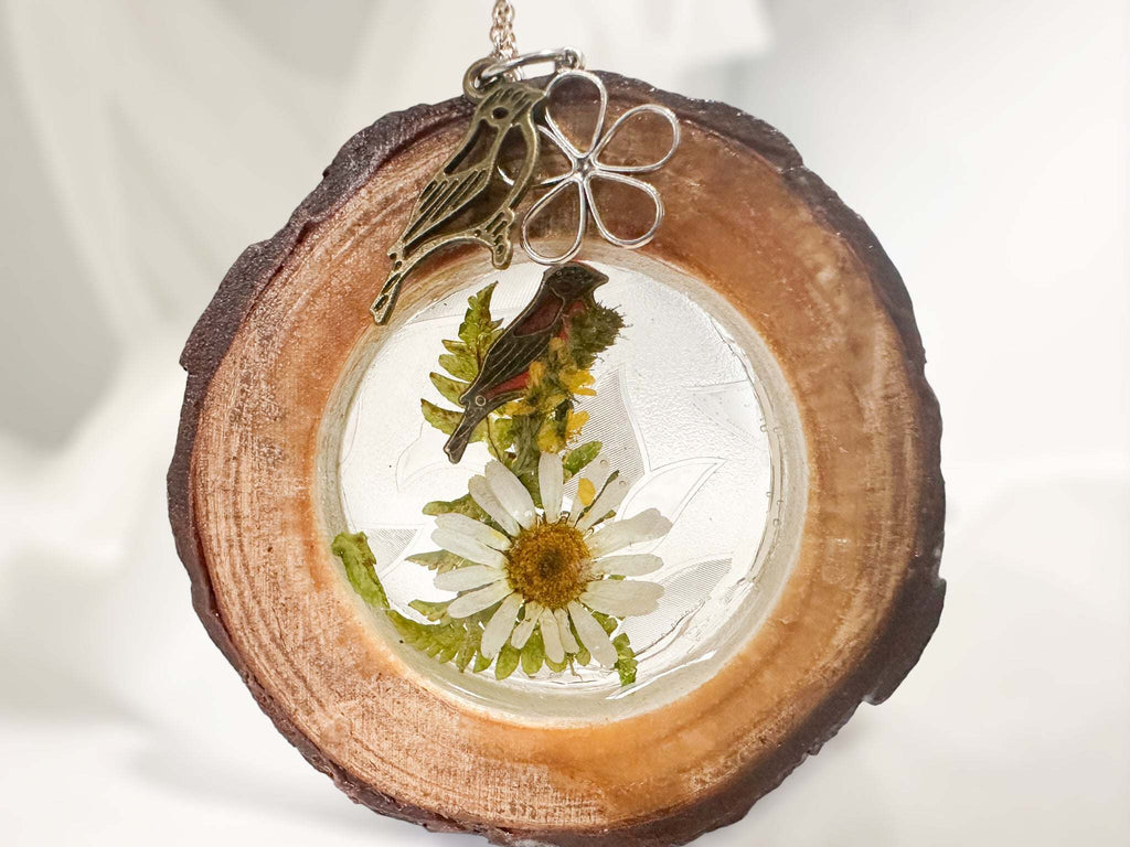 Forêt enchantée : attrape-soleil rustique en bois, idée cadeau pour la décoration intérieure