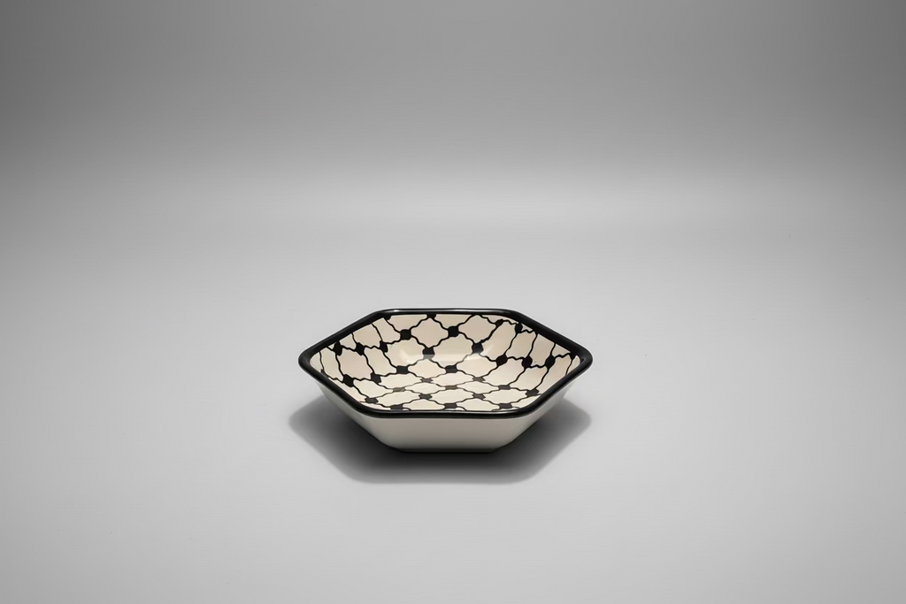 Hexagonal Appetizer Handmade Ceramic Plate