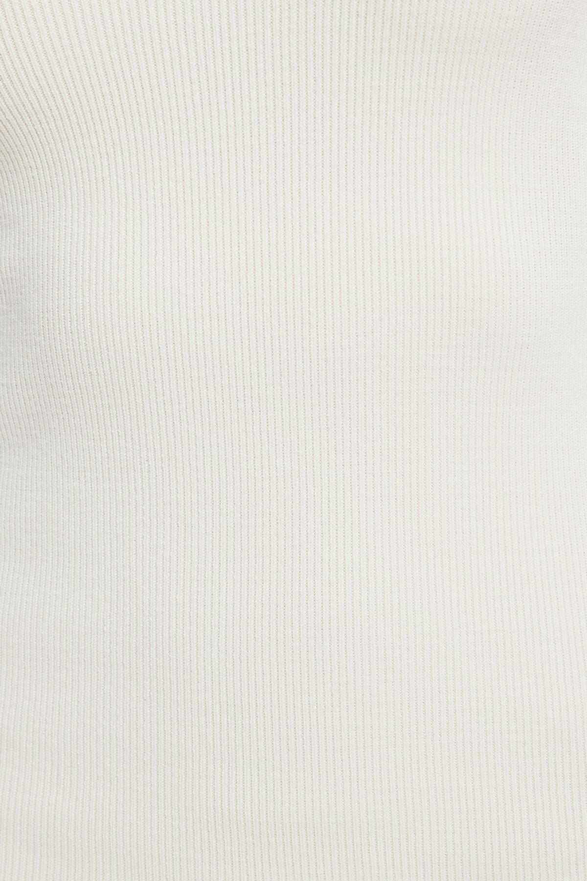 Ribbed V Neck Mini Dress