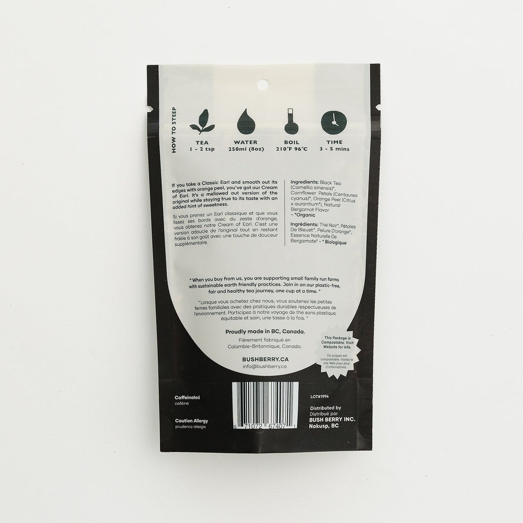 Thé crémeux au thé Earl bio