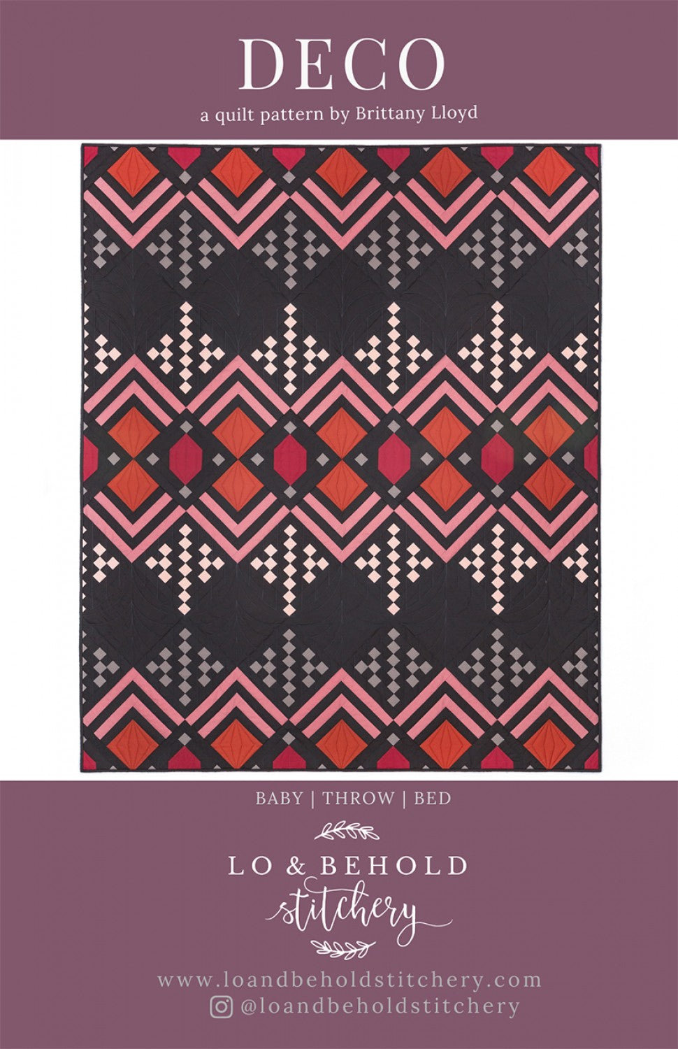 Lo & Behold Stitchery - Deco - Quilt Pattern